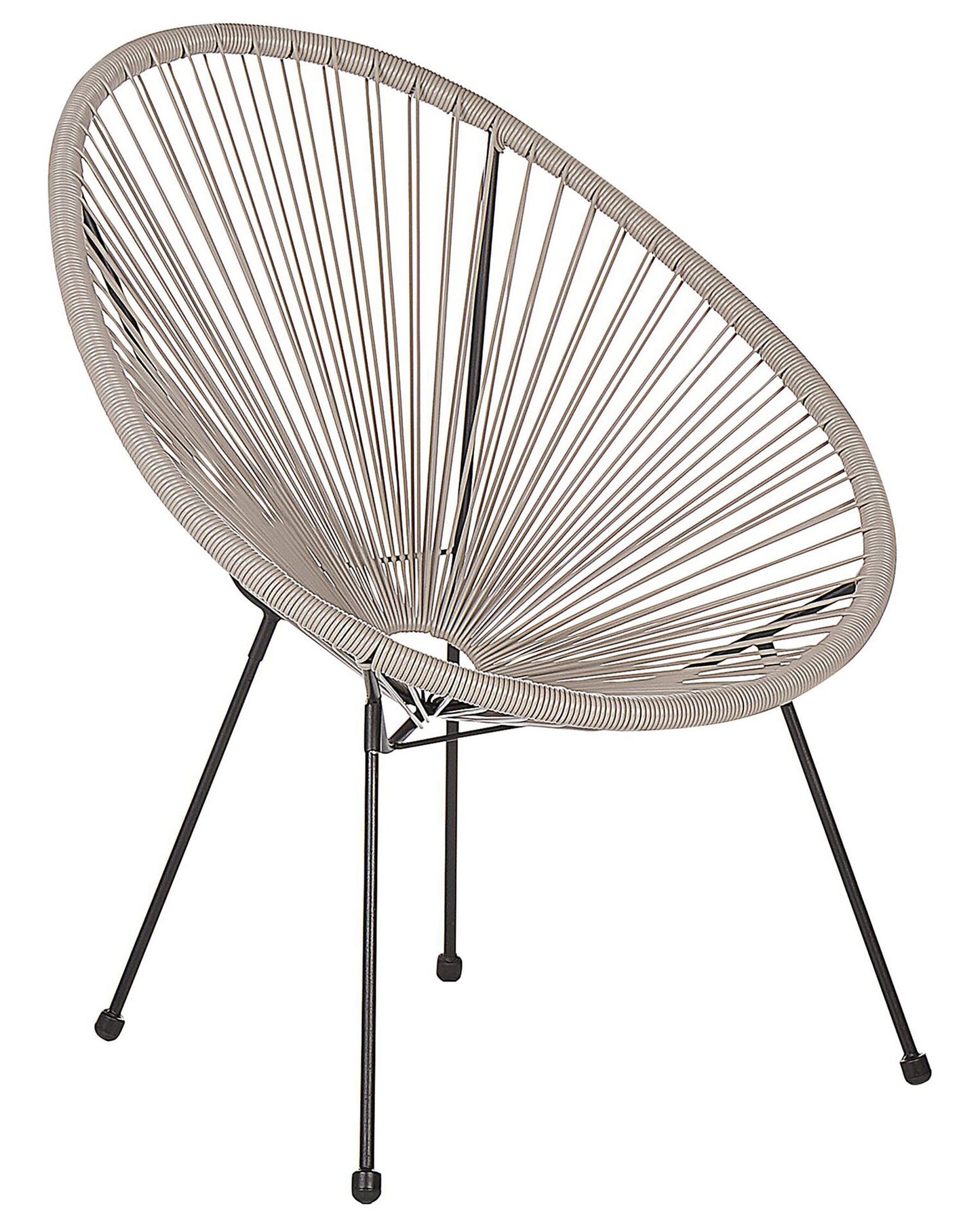 Garden Chair ACAPULCO II PE Rattan Light Grey
