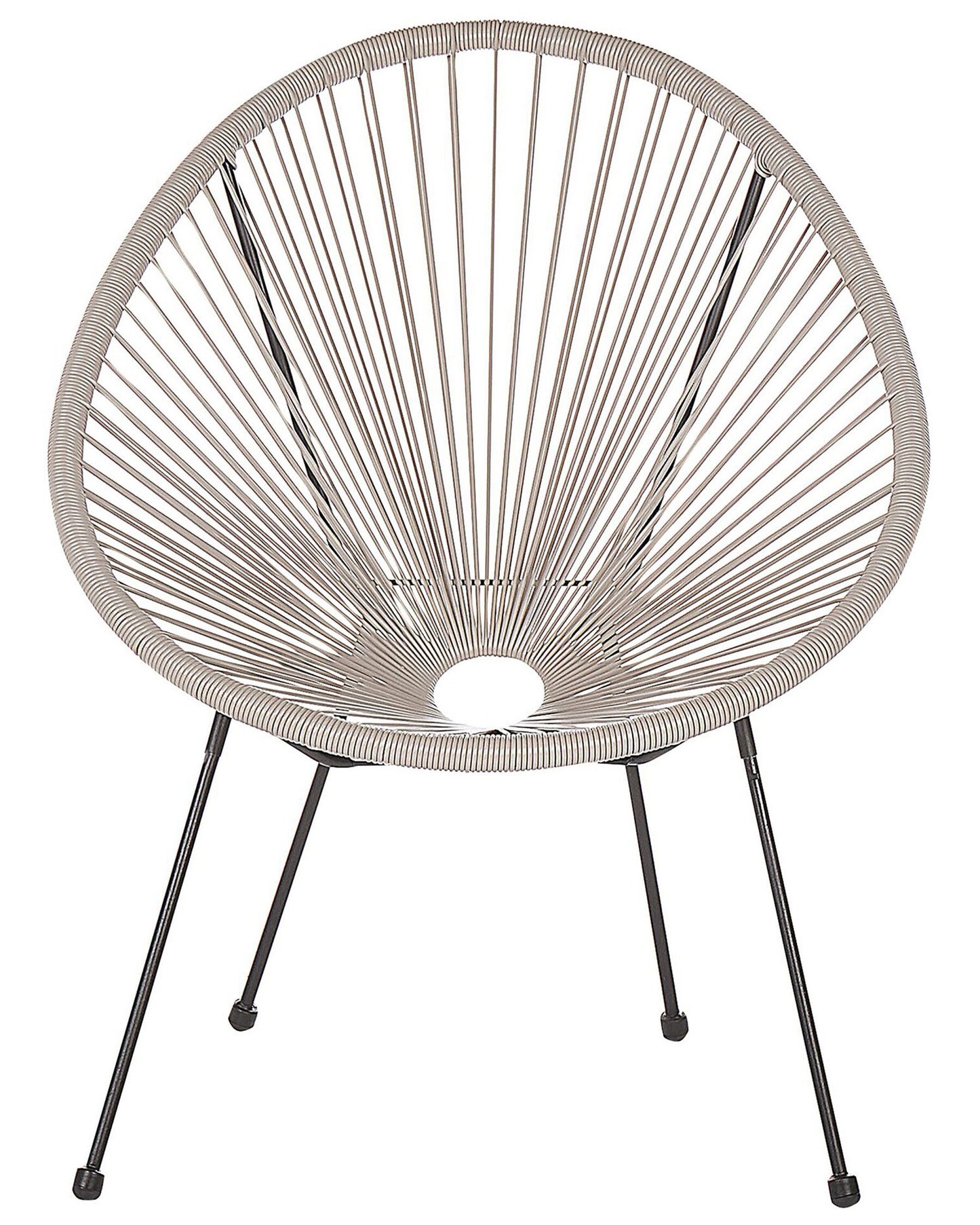 Garden Chair ACAPULCO II PE Rattan Light Grey