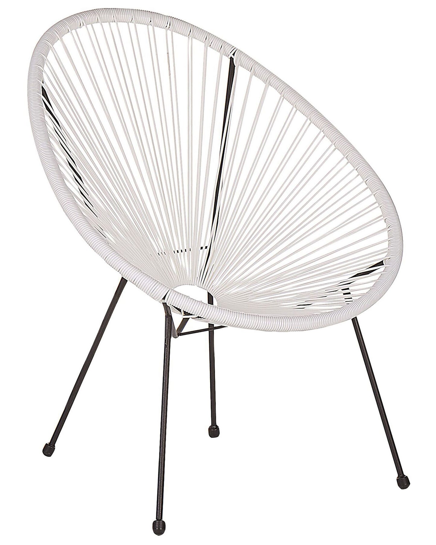 Set of 2 Garden Chairs ACAPULCO II PE Rattan White