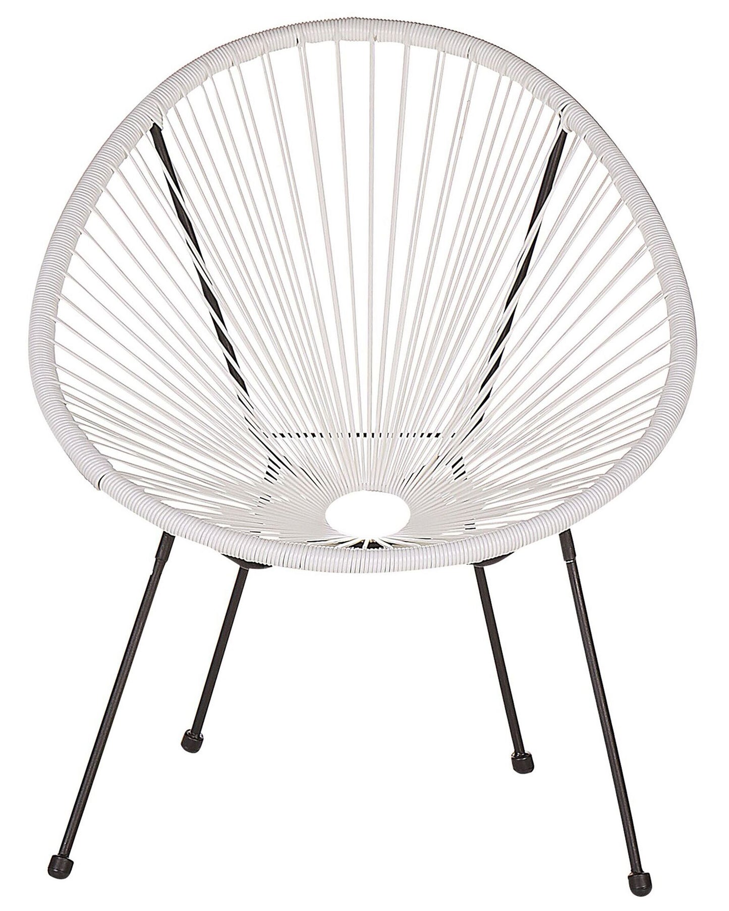 Set of 2 Garden Chairs ACAPULCO II PE Rattan White