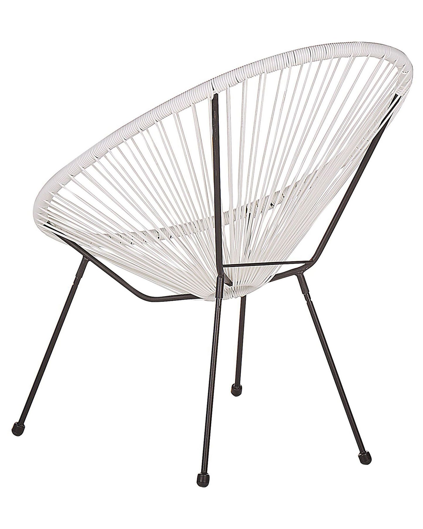 Set of 2 Garden Chairs ACAPULCO II PE Rattan White