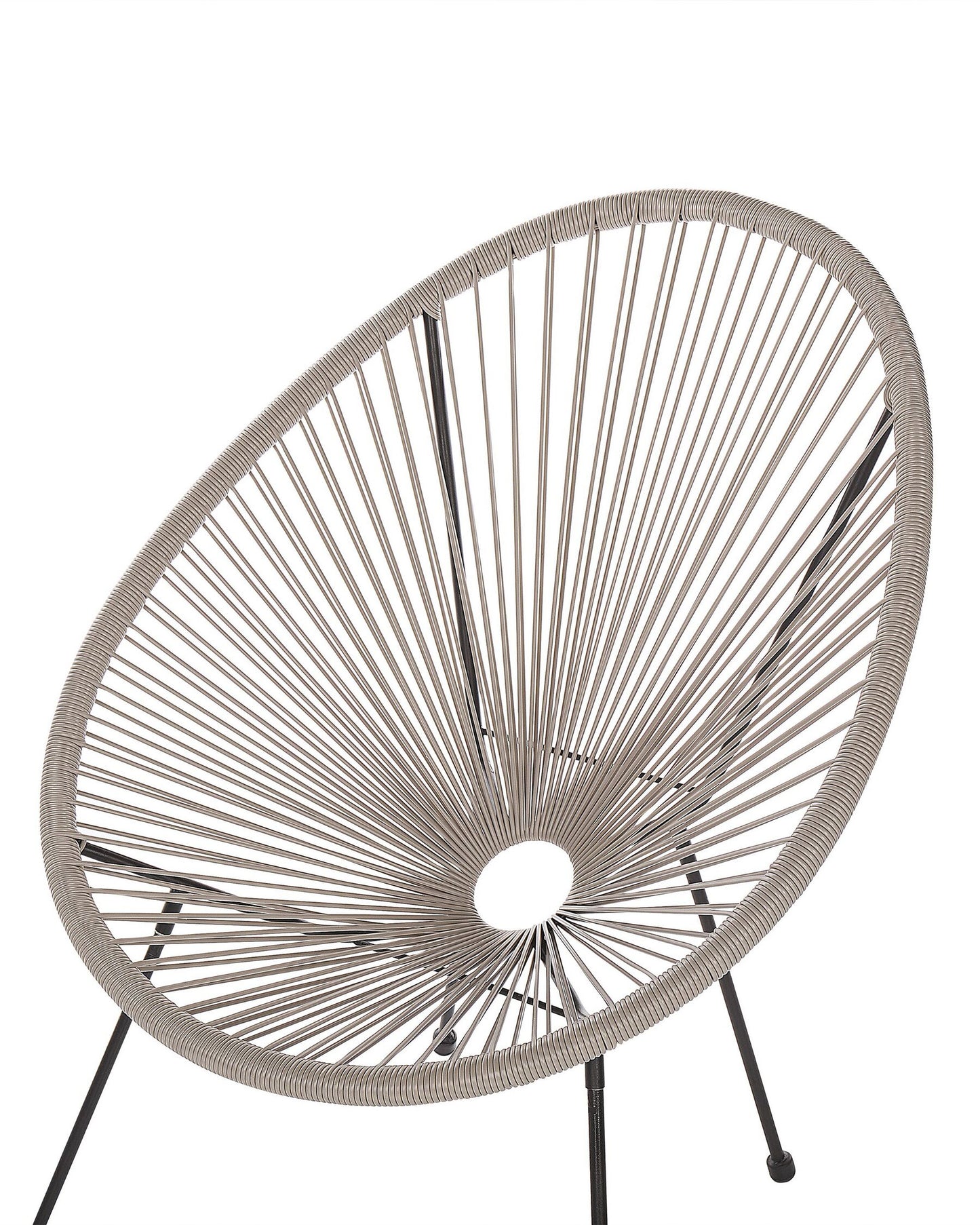 Set of 2 Garden Chairs ACAPULCO II PE Rattan Light Grey