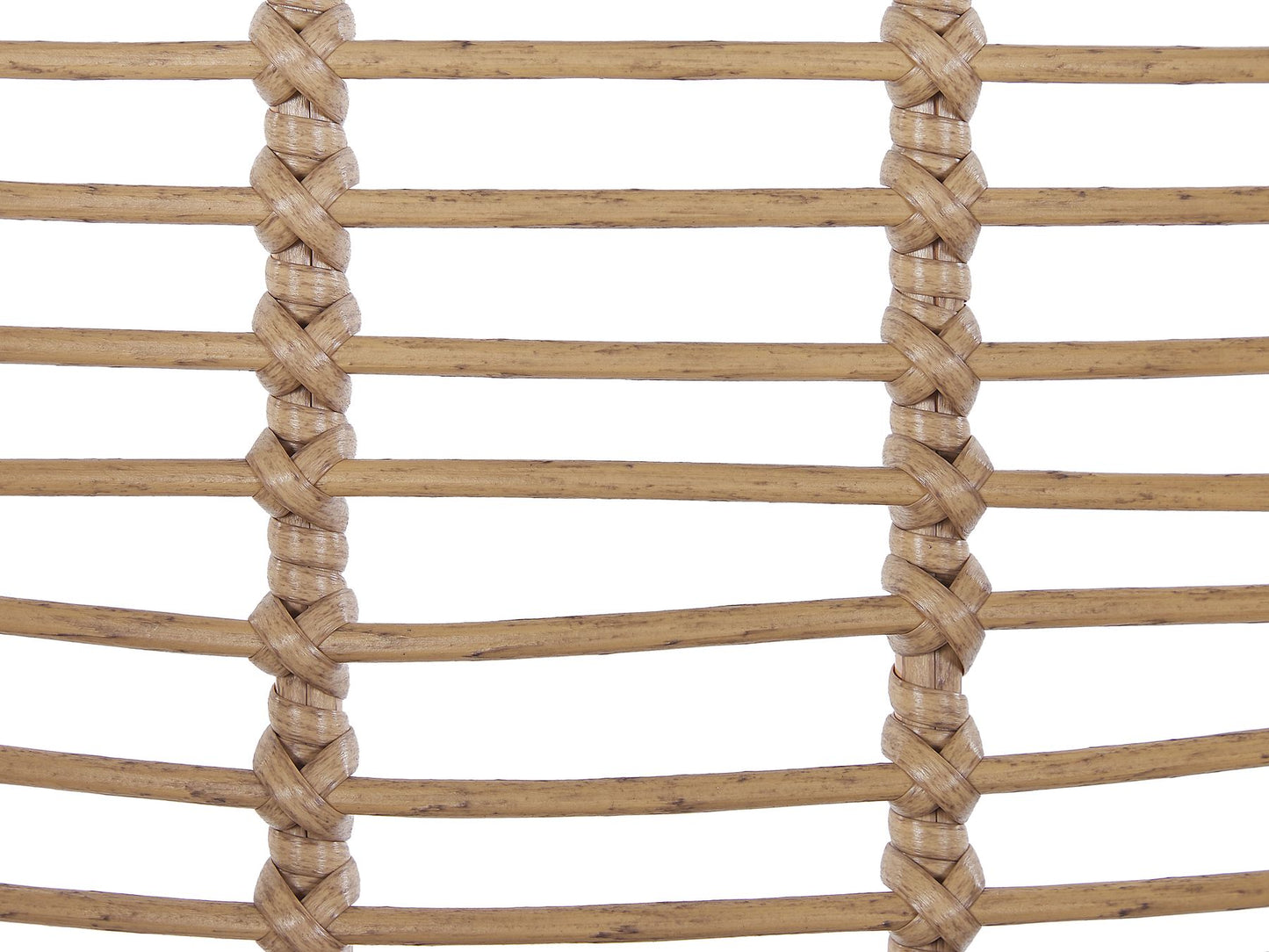 Bistro Set with Cushions TROPEA II PE Rattan Natural