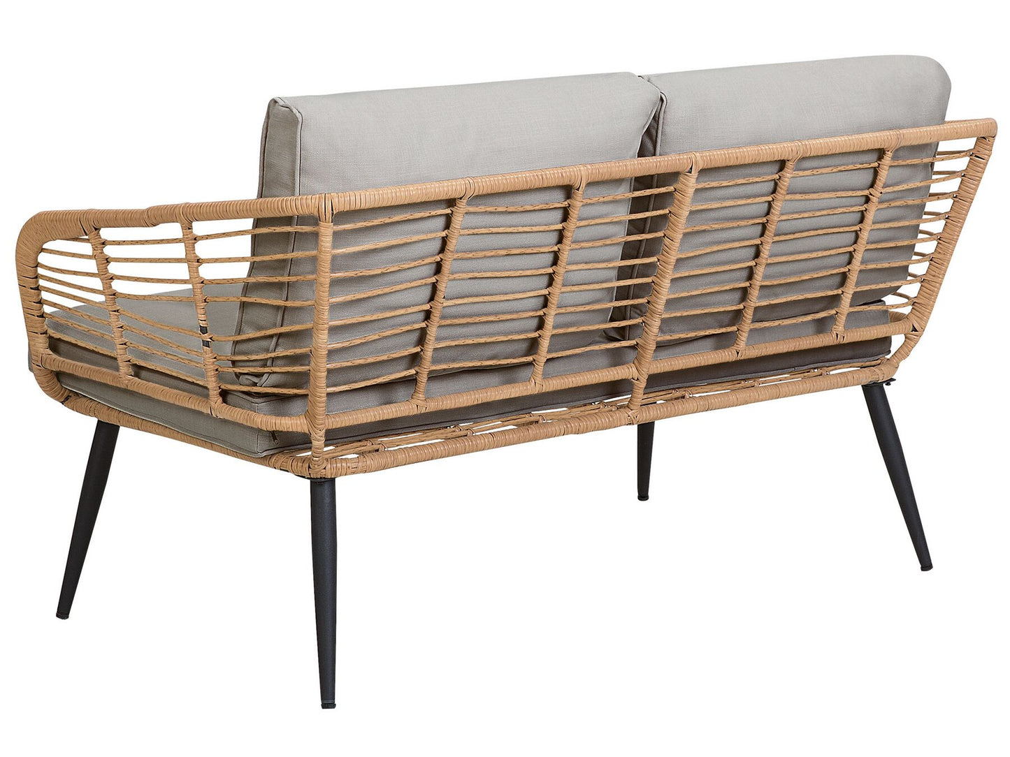 Garden Lounge Set with Table 4 Seater CORINTH II PE Rattan Natural