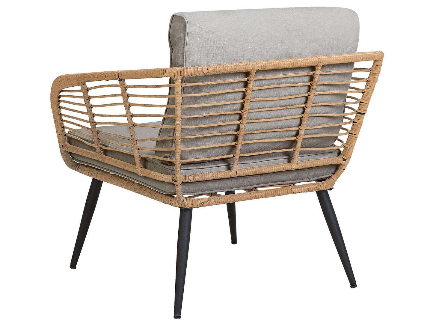 Garden Lounge Set with Table 4 Seater CORINTH II PE Rattan Natural