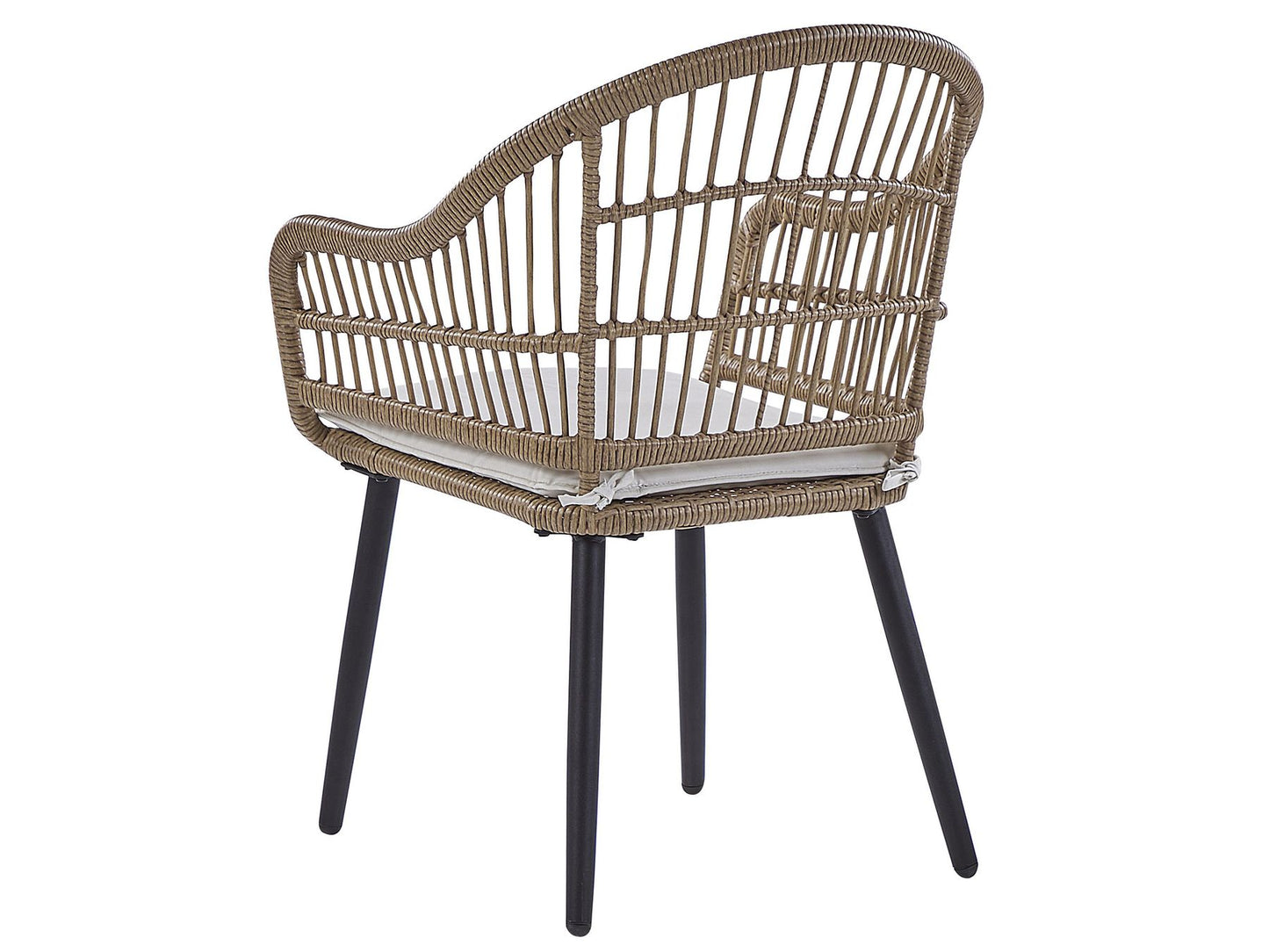 Garden Dining Set 6 Seater ALIANO II with Cushions PE Rattan Beige