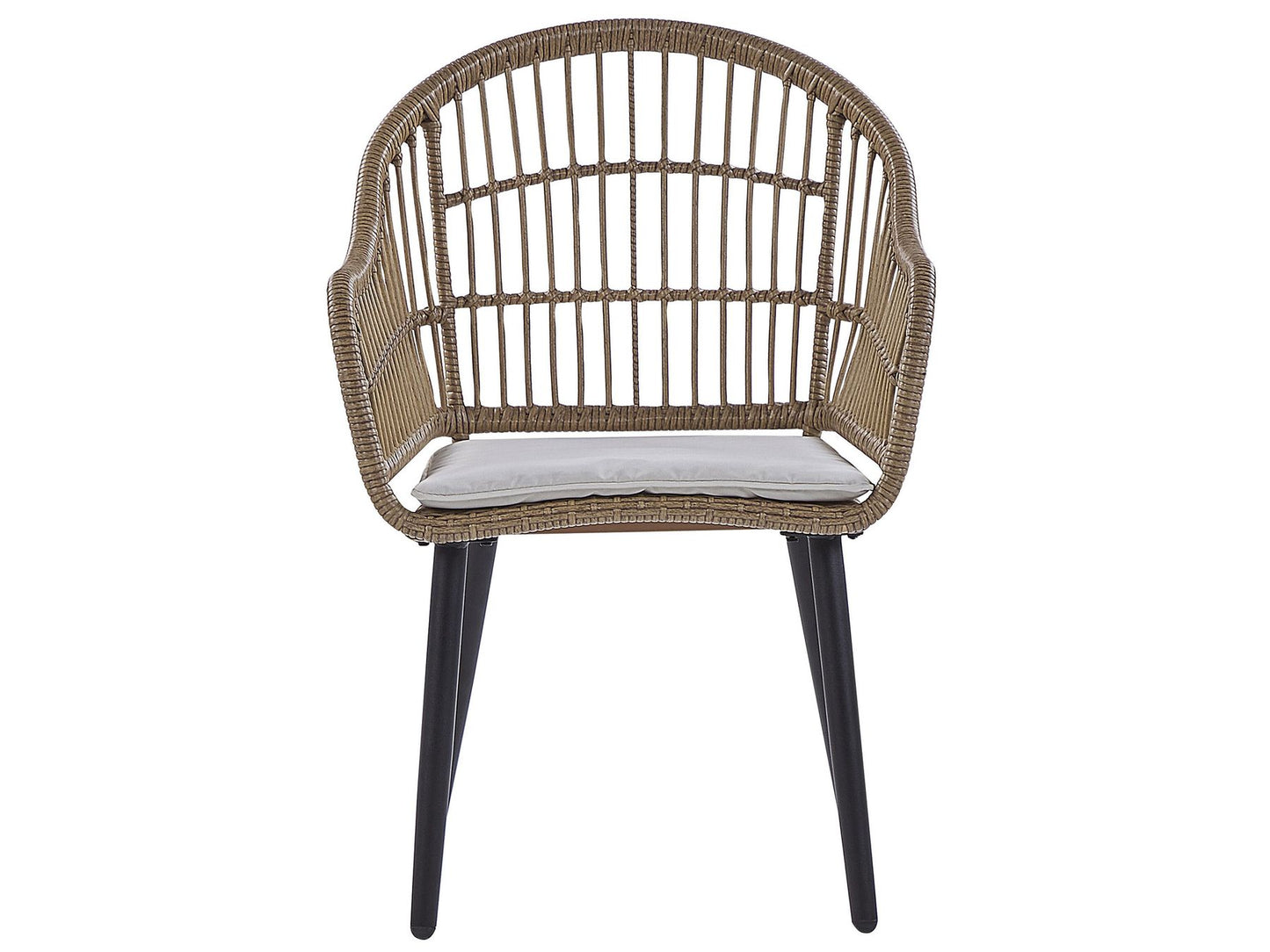 Garden Dining Set 6 Seater ALIANO II with Cushions PE Rattan Beige
