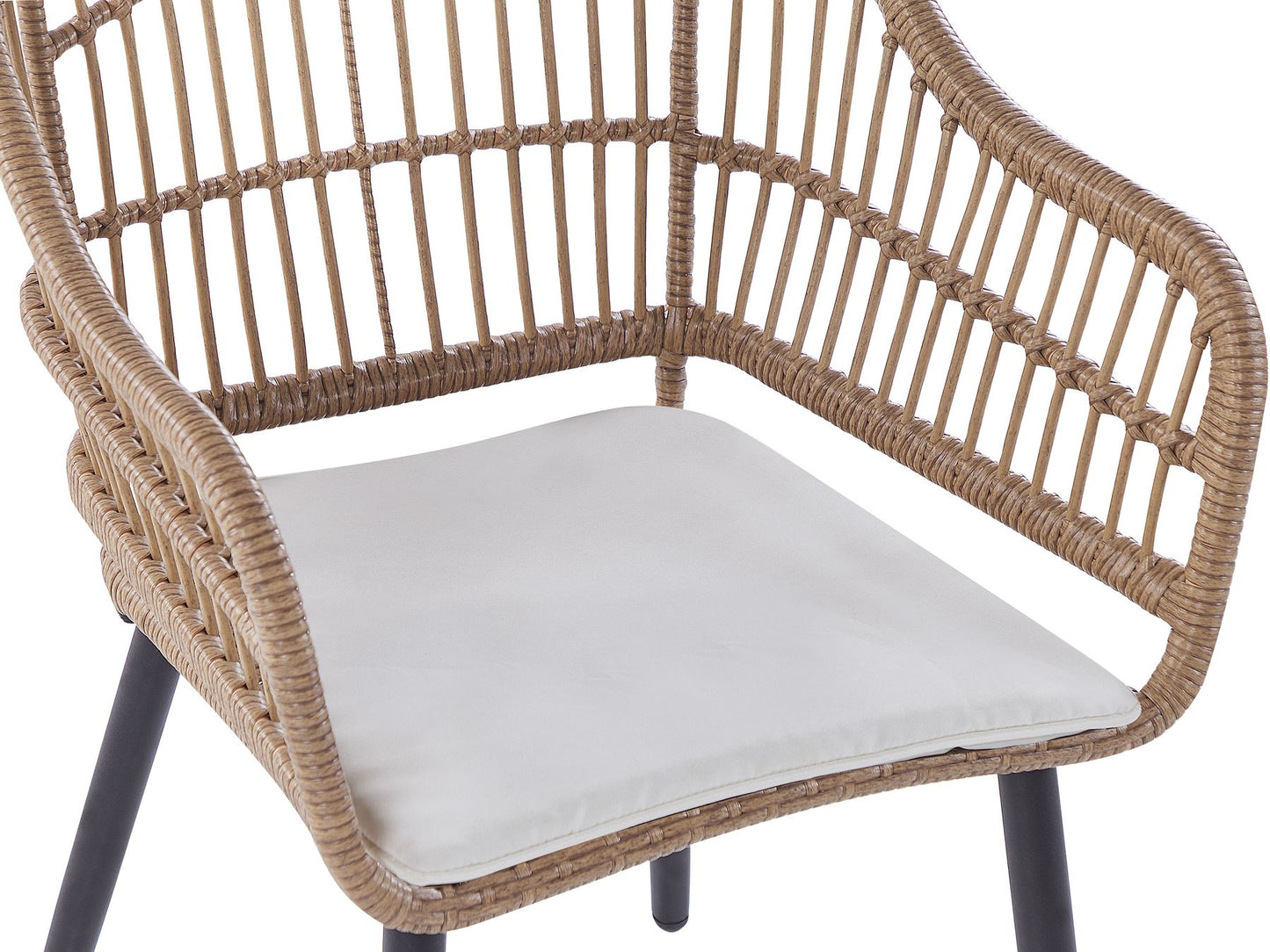 Garden Dining Set 6 Seater ALIANO II with Cushions PE Rattan Beige