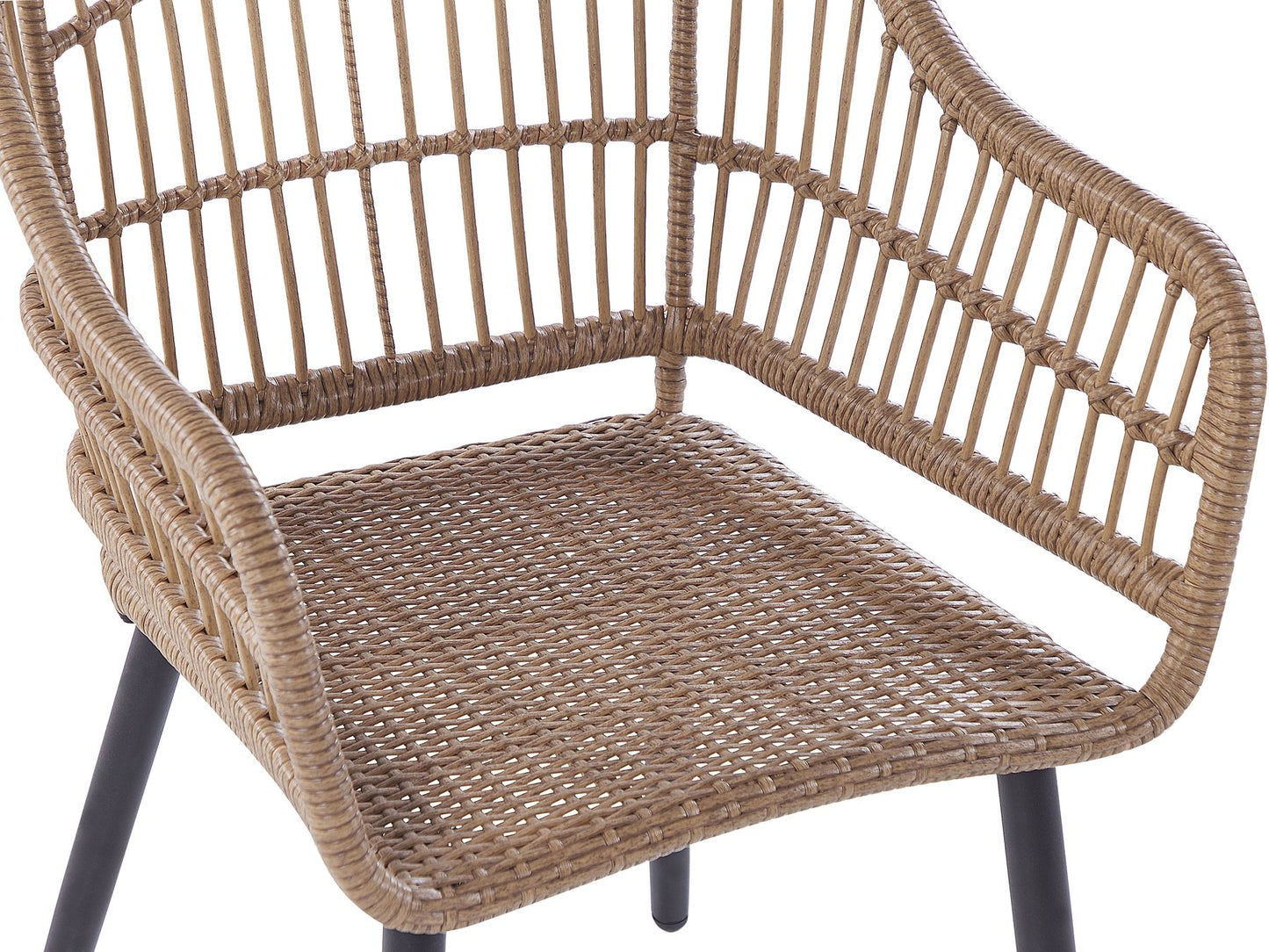 Garden Dining Set 6 Seater ALIANO II with Cushions PE Rattan Beige