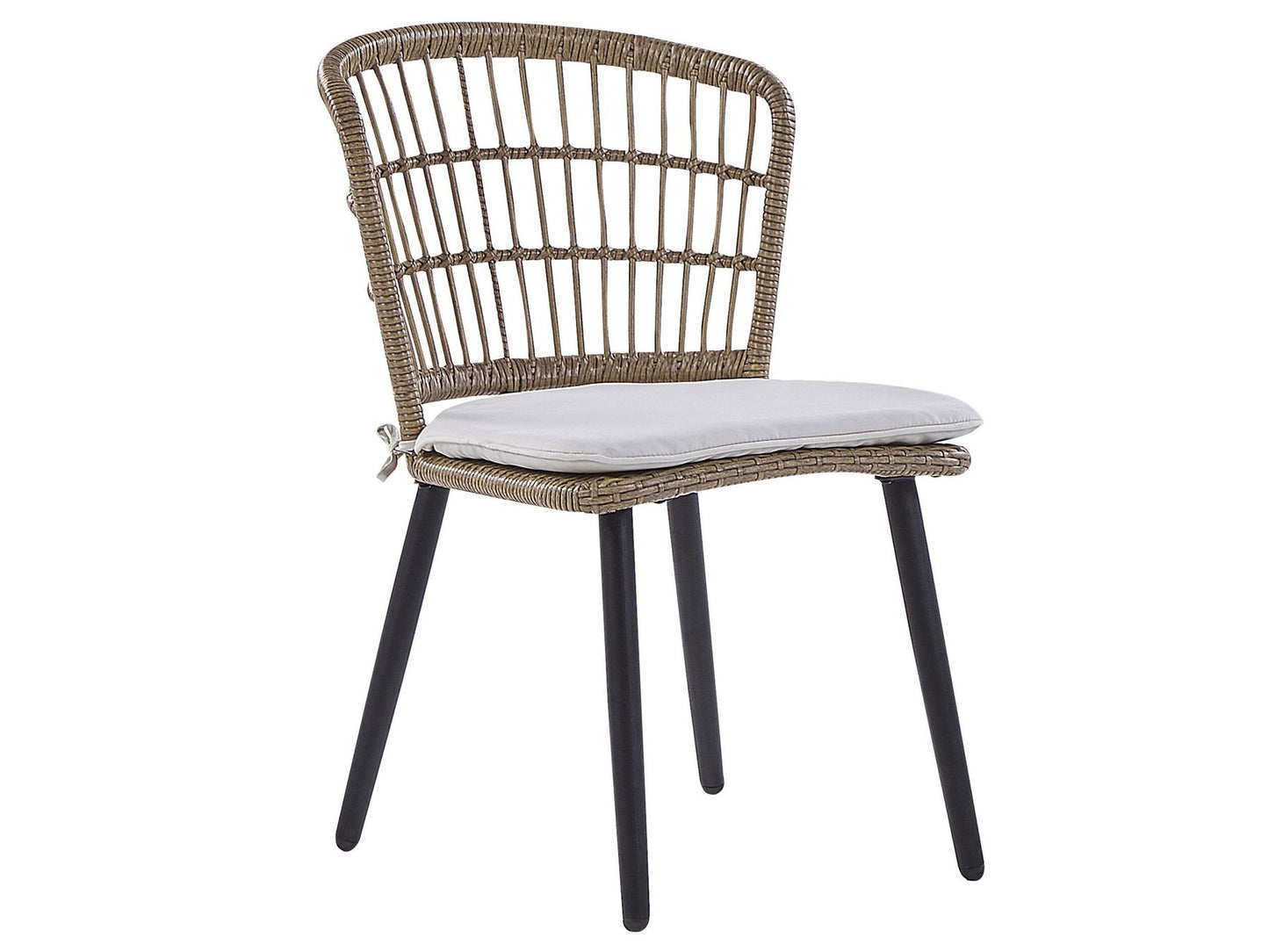 Garden Dining Set 6 Seater ALIANO II with Cushions PE Rattan Beige
