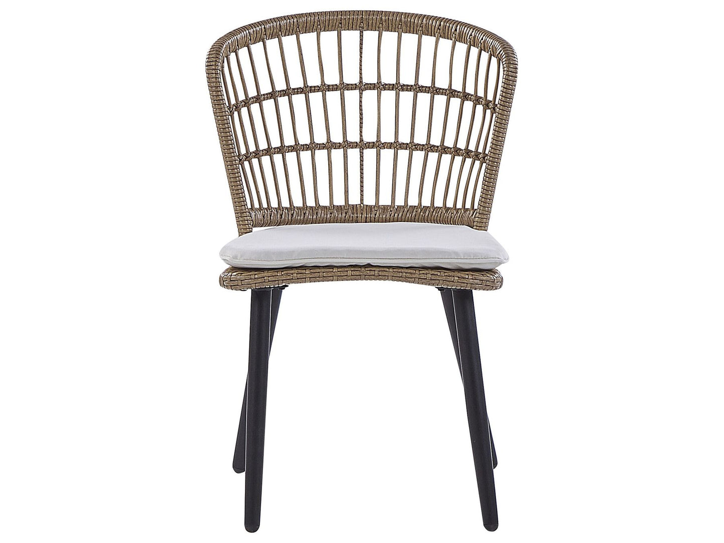 Garden Dining Set 6 Seater ALIANO II with Cushions PE Rattan Beige