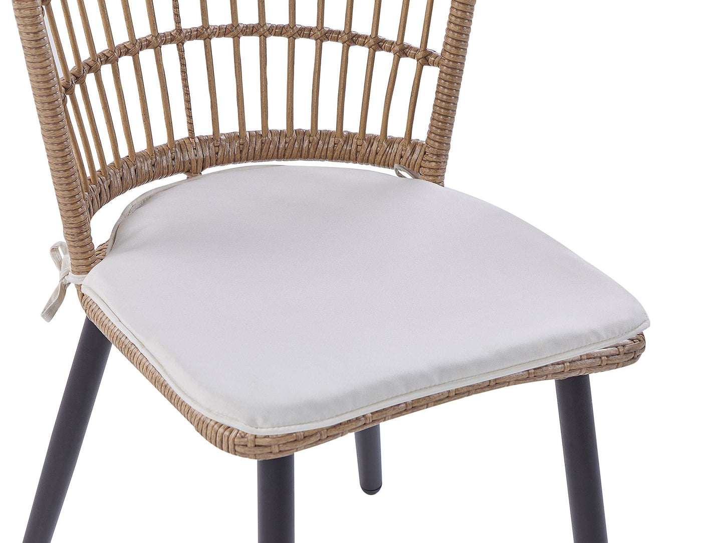 Garden Dining Set 6 Seater ALIANO II with Cushions PE Rattan Beige