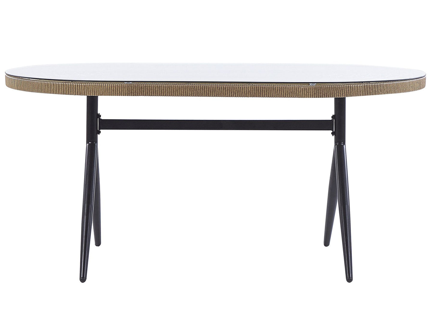 Garden Dining Set 6 Seater ALIANO II with Cushions PE Rattan Beige