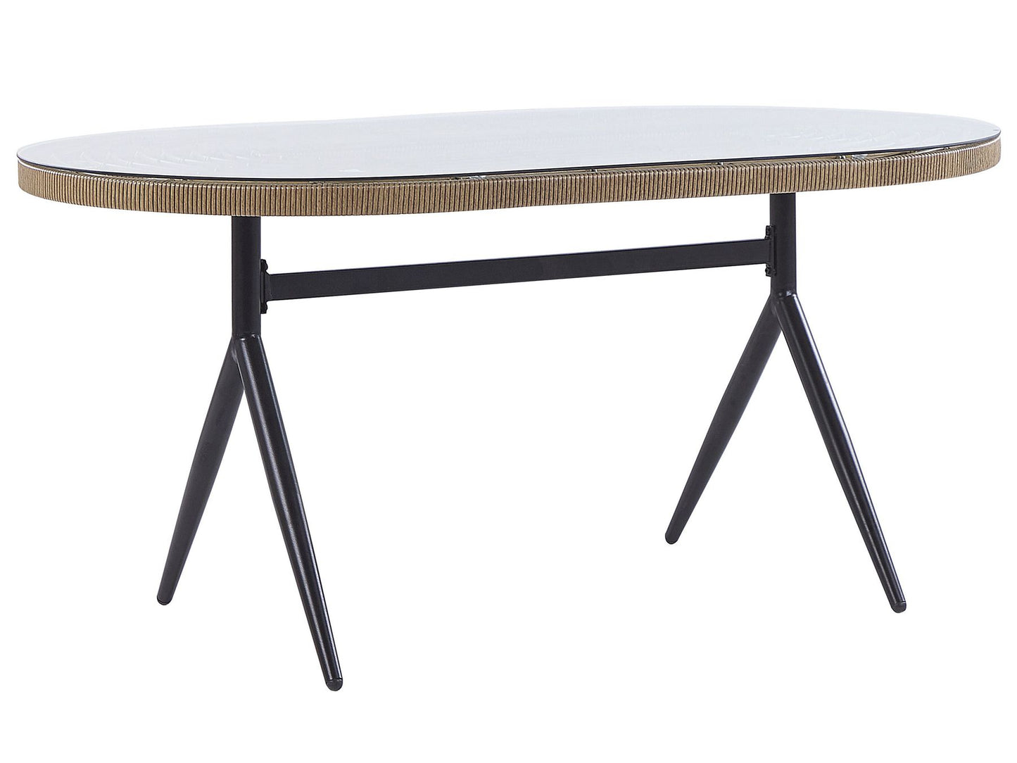 Garden Dining Set 6 Seater ALIANO II with Cushions PE Rattan Beige