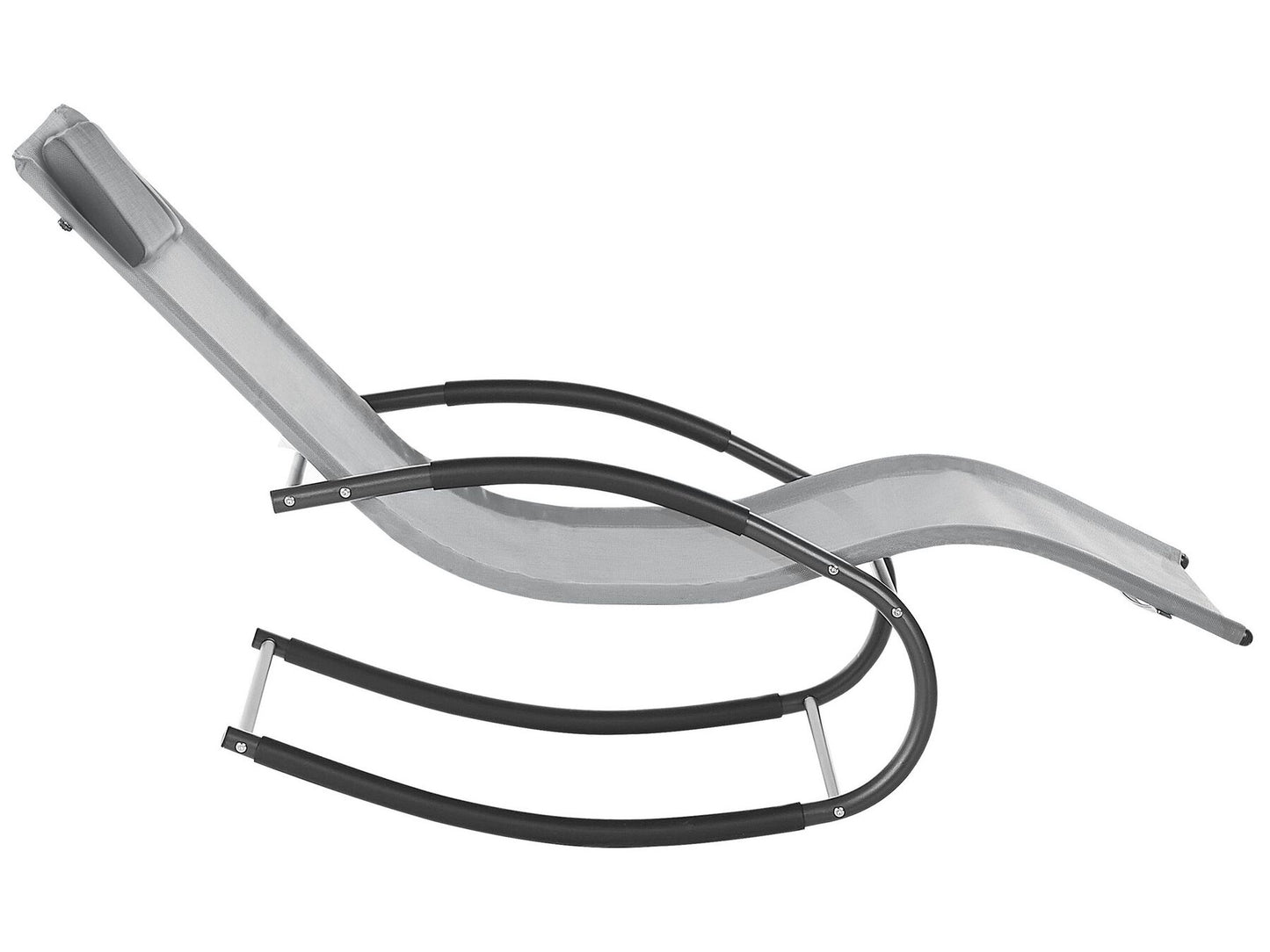 Steel Rocking Sun Lounger Light Grey CARANO II