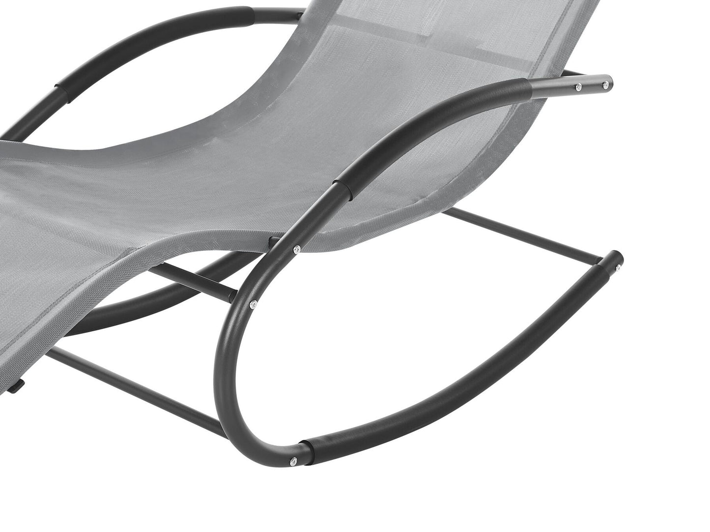 Steel Rocking Sun Lounger Light Grey CARANO II