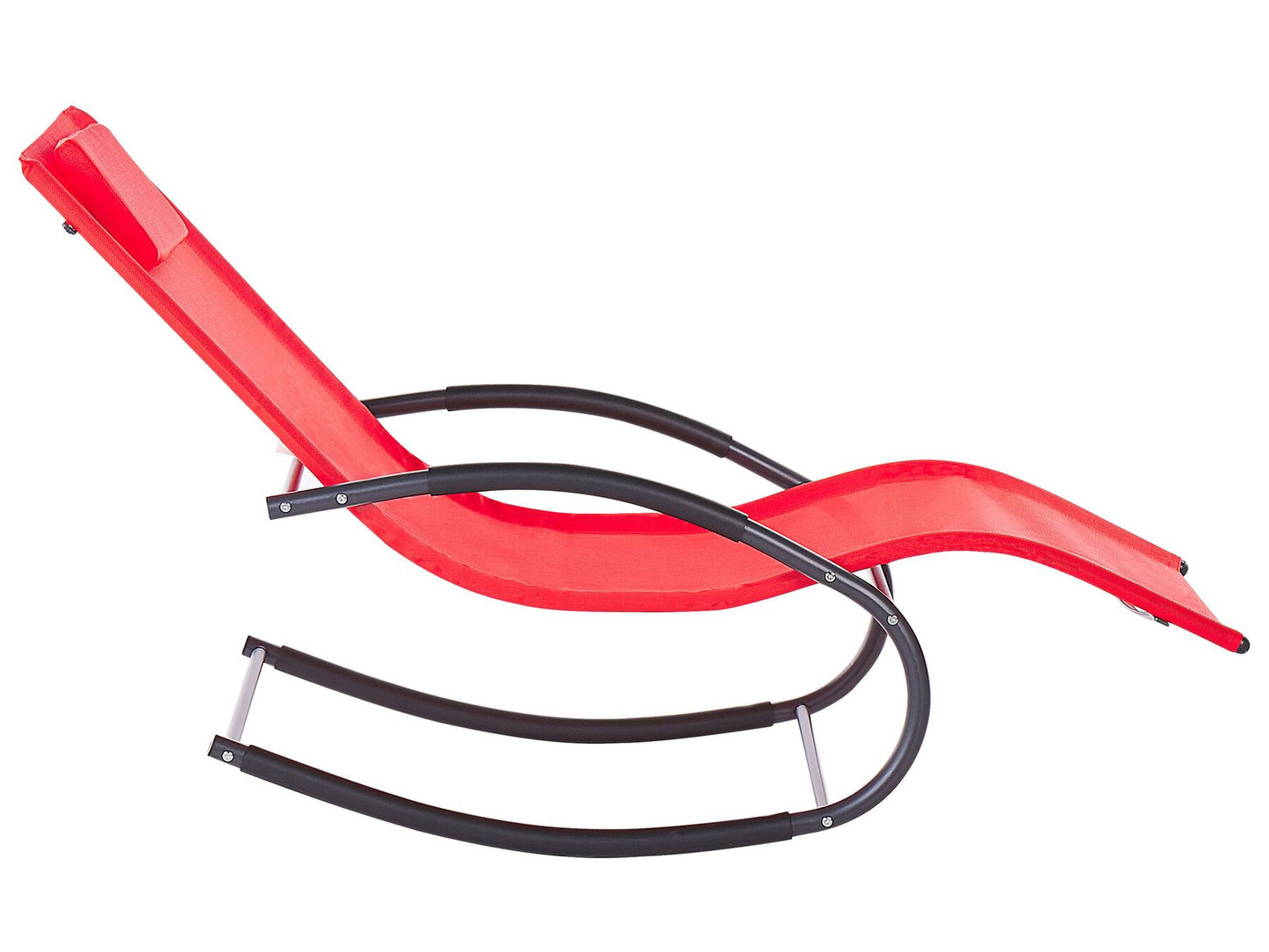Steel Rocking Sun Lounger Red CARANO II