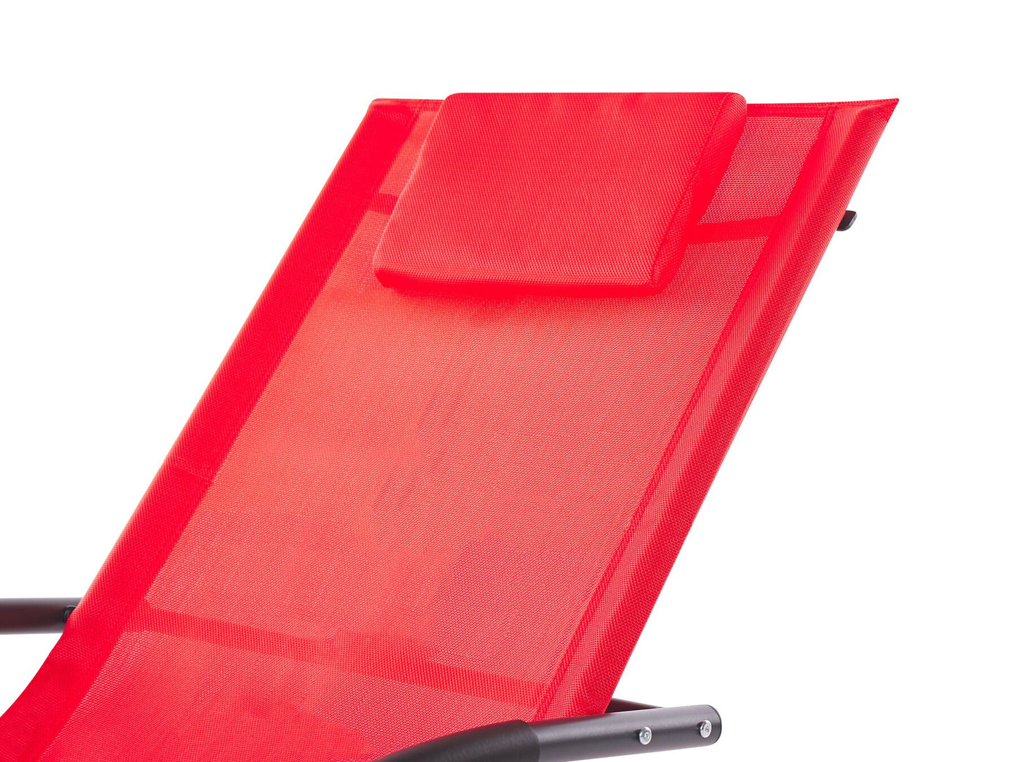 Steel Rocking Sun Lounger Red CARANO II