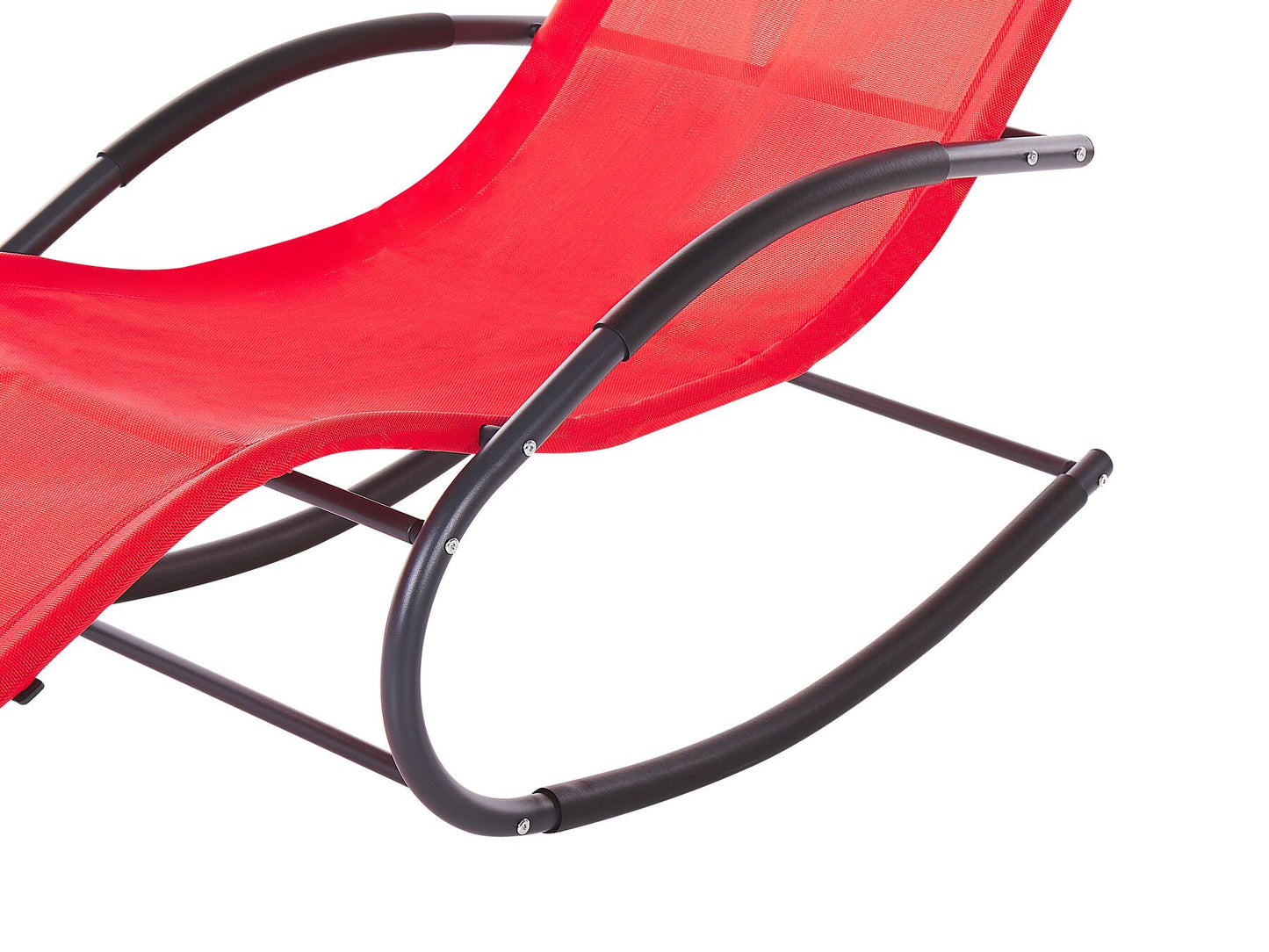 Steel Rocking Sun Lounger Red CARANO II