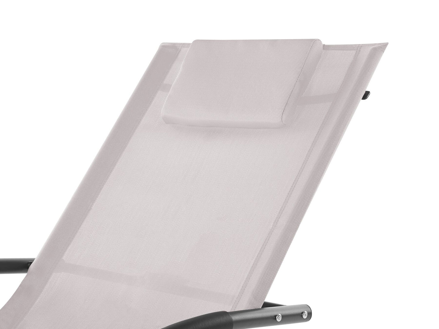Steel Rocking Sun Lounger Beige CARANO II