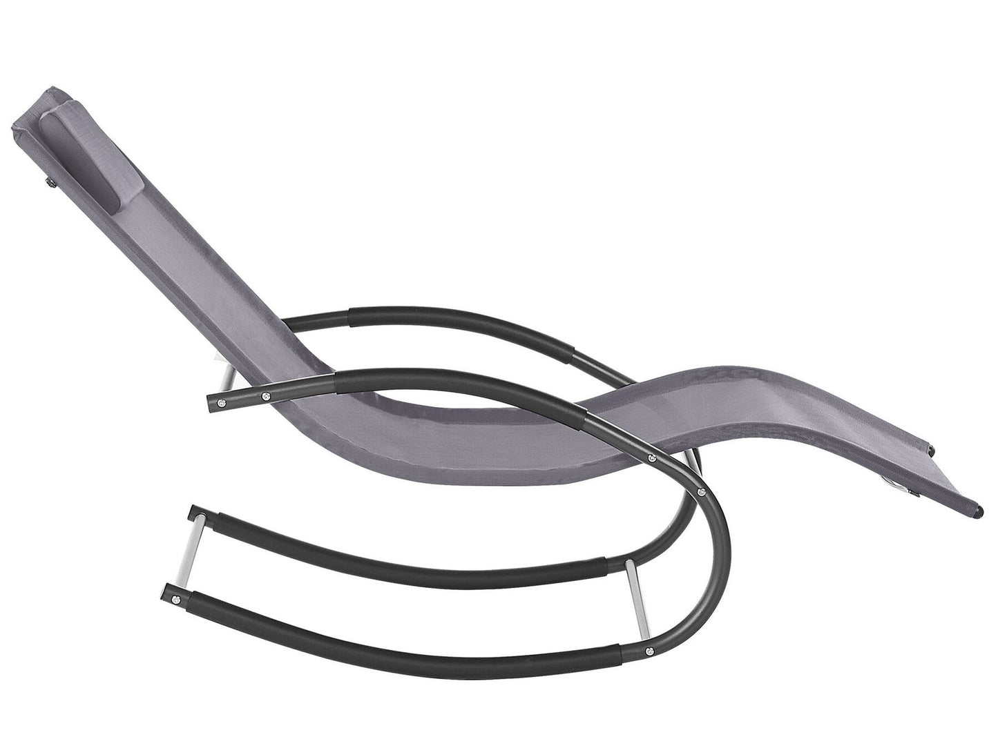 Steel Rocking Sun Lounger Grey CARANO II
