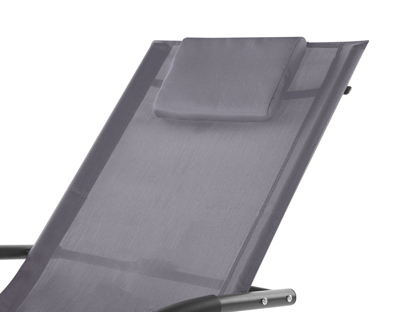 Steel Rocking Sun Lounger Grey CARANO II