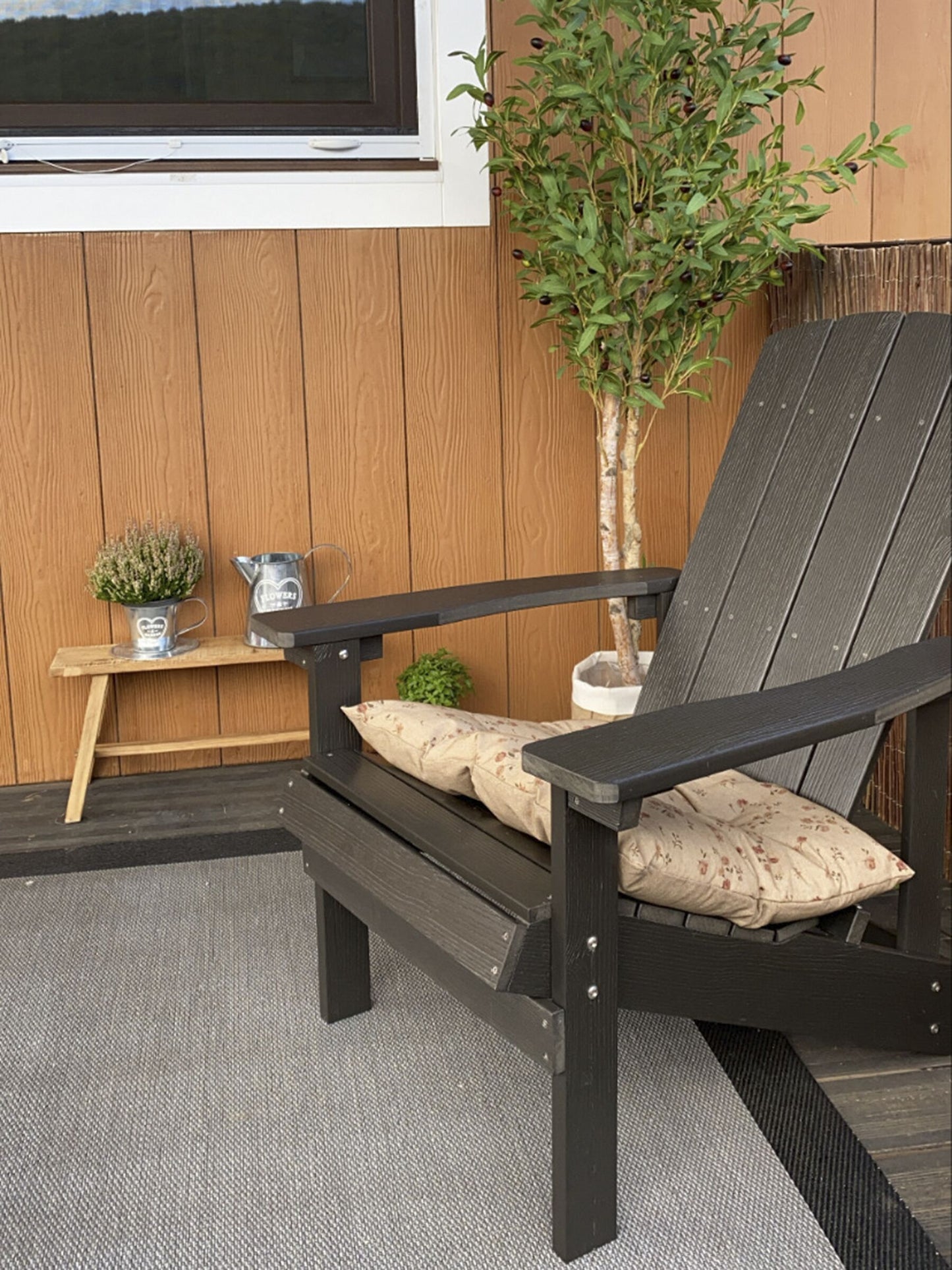 Garden Chair ADIRONDACK Dark Grey