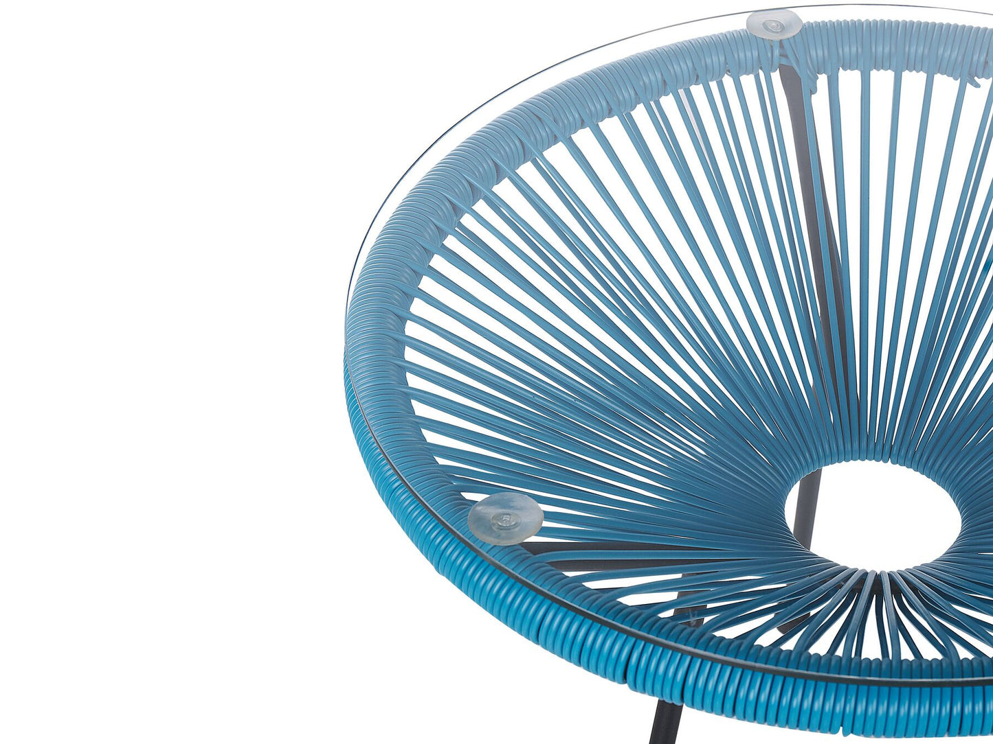 Bistro Set ACAPULCO II PE Rattan Blue