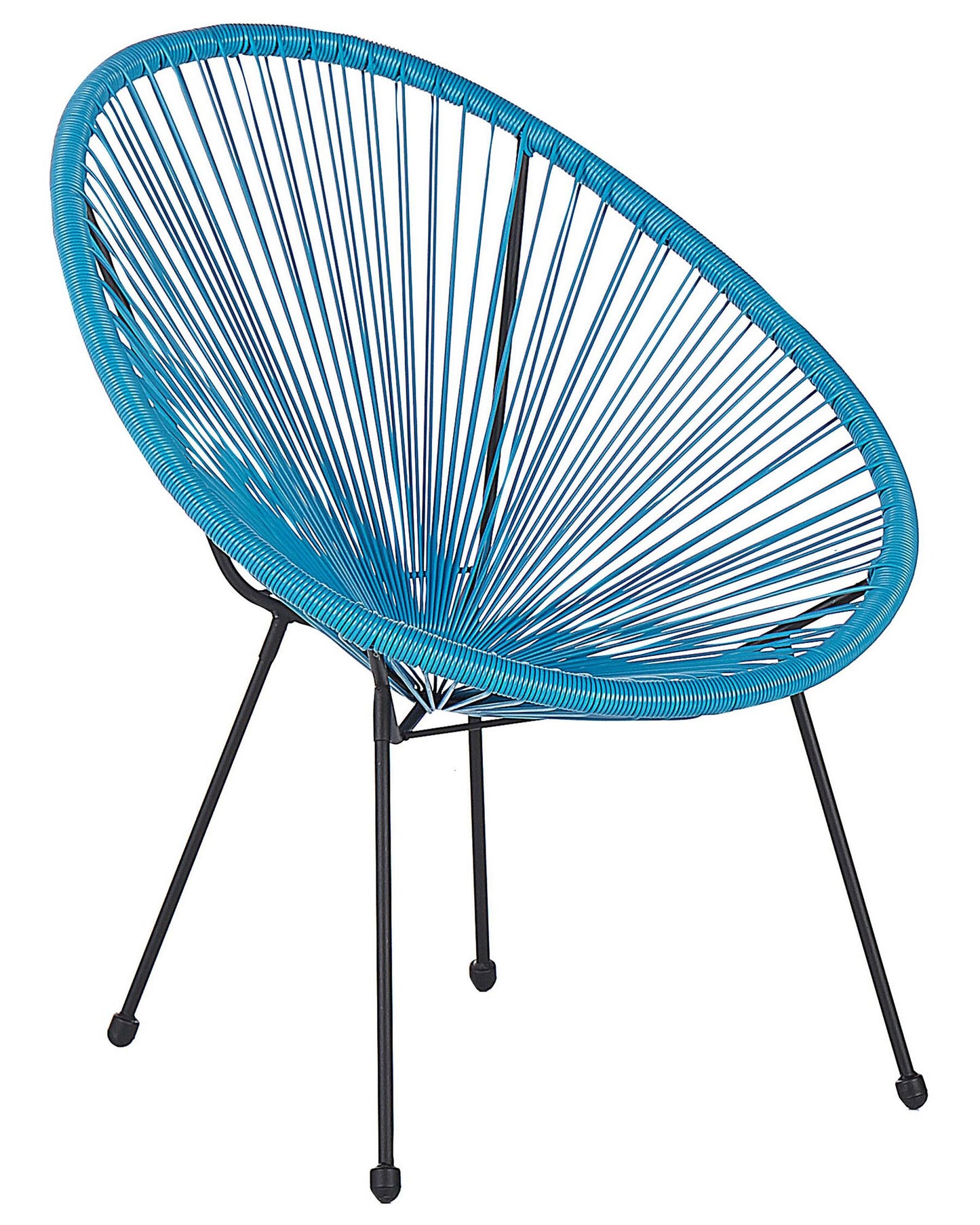 Set of 2 Garden Chairs ACAPULCO II PE Rattan Blue