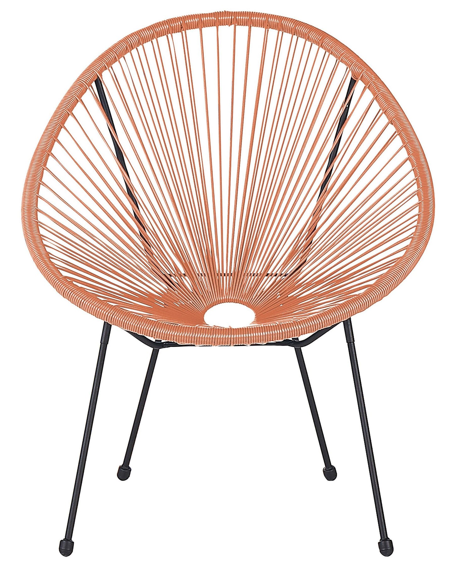 Set of 2 Garden Chairs ACAPULCO II PE Rattan Orange