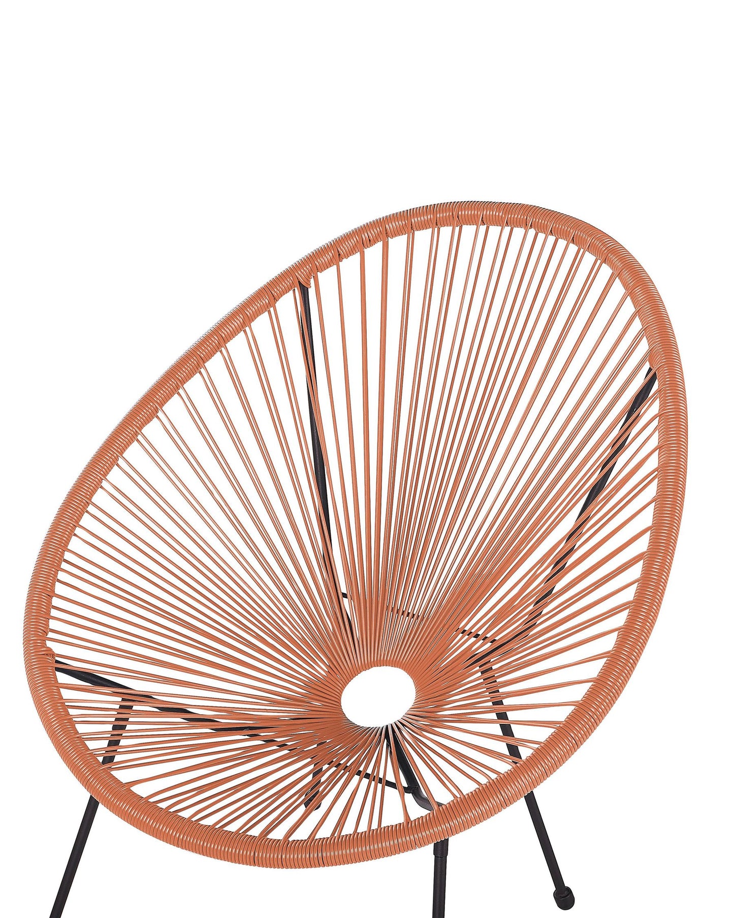 Set of 2 Garden Chairs ACAPULCO II PE Rattan Orange