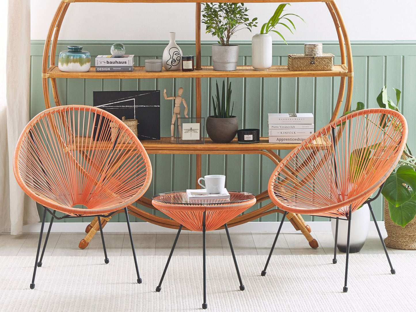 Bistro Set ACAPULCO II PE Rattan Orange