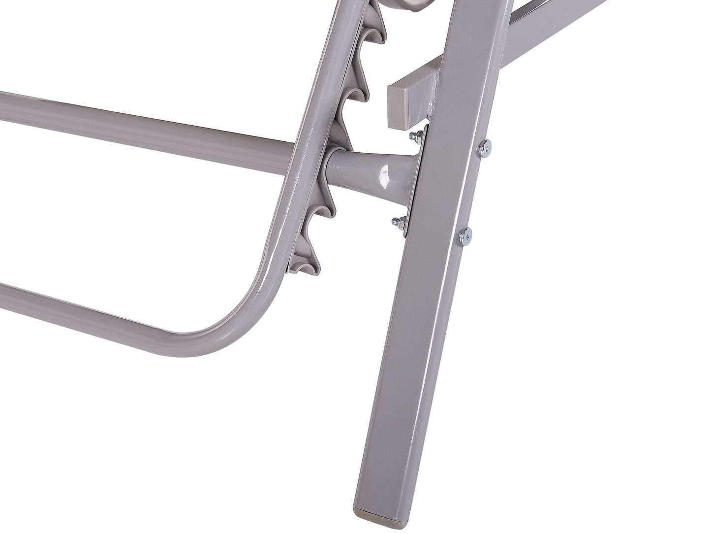 Steel Reclining Sun Lounger Light Brown PROCIDA