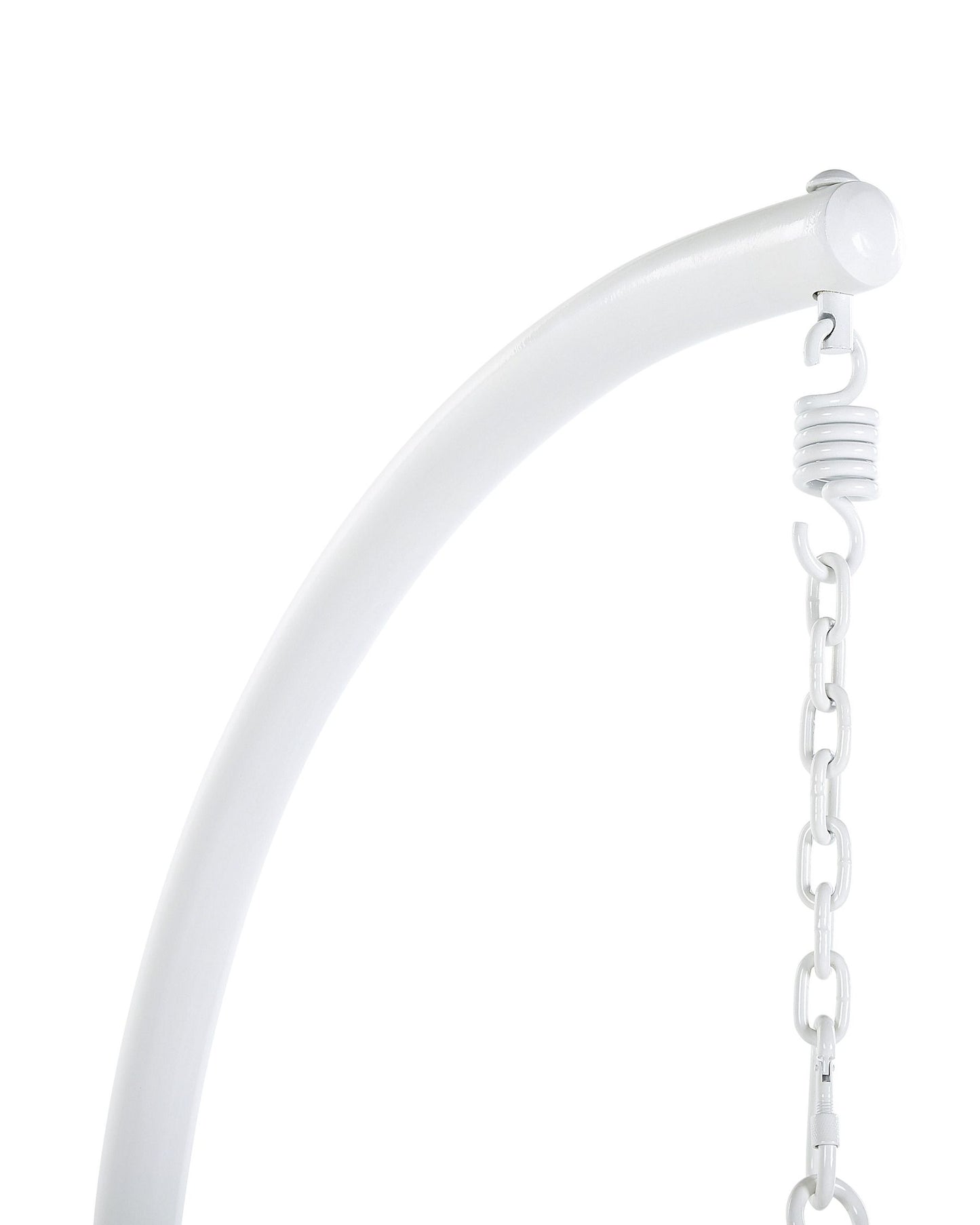 hanging chair with stand alba pe rattan white