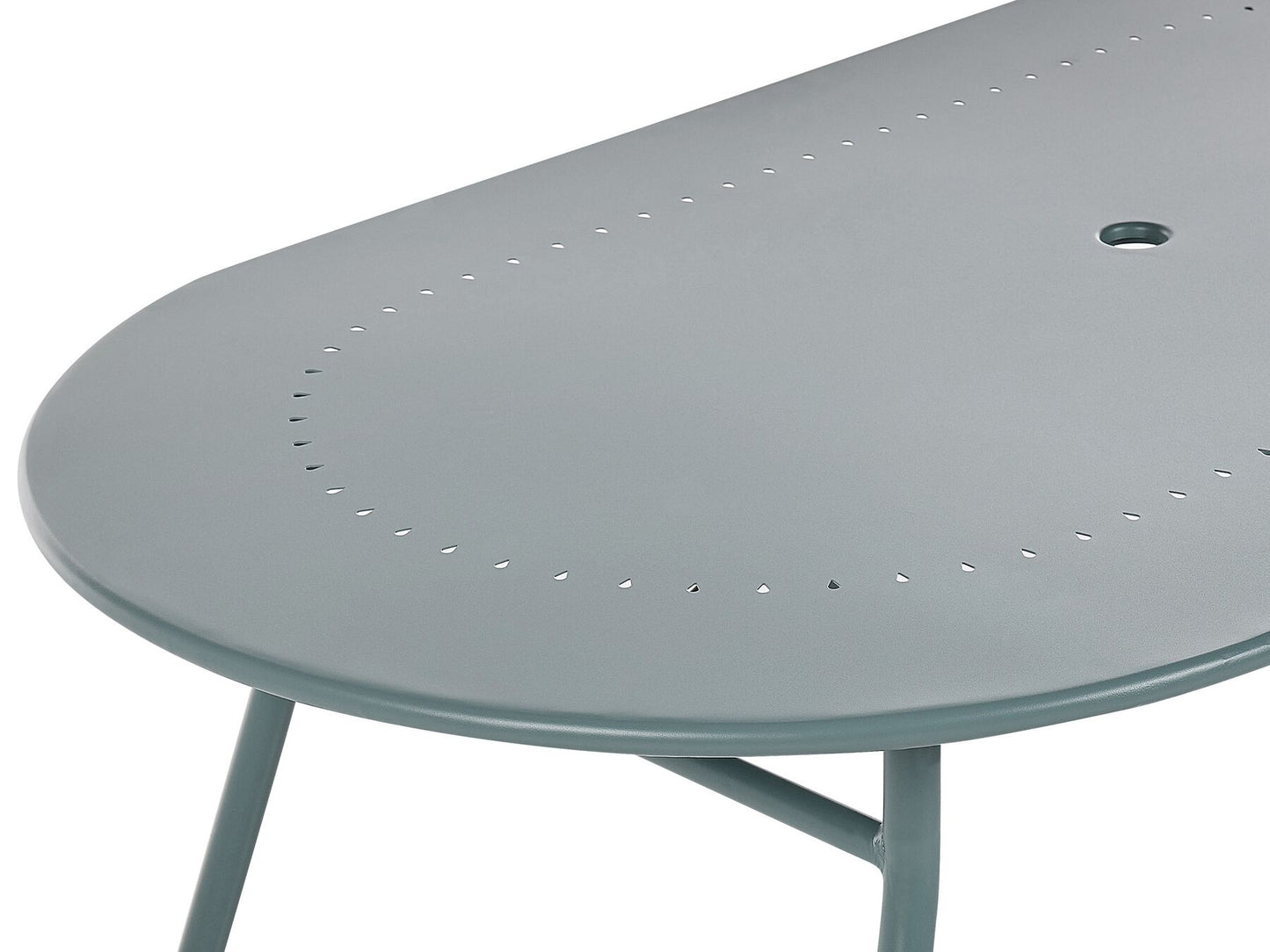 Garden Dining Set 4 Seater CALVI Metal Light Blue