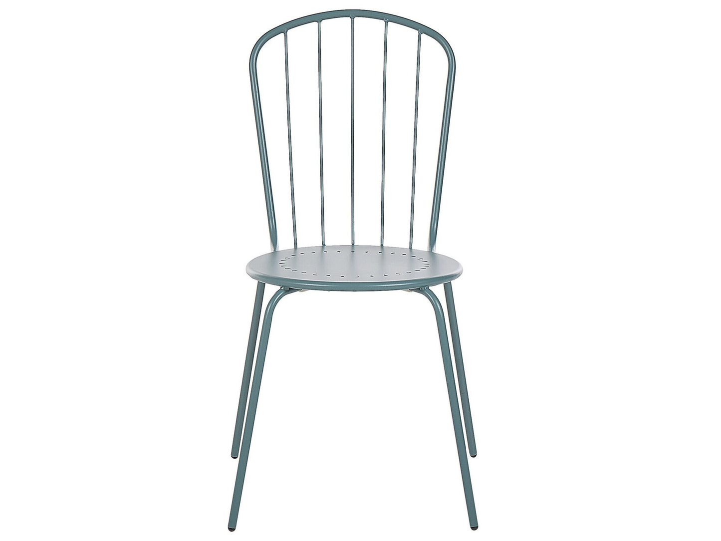 Garden Dining Set 4 Seater CALVI Metal Light Blue