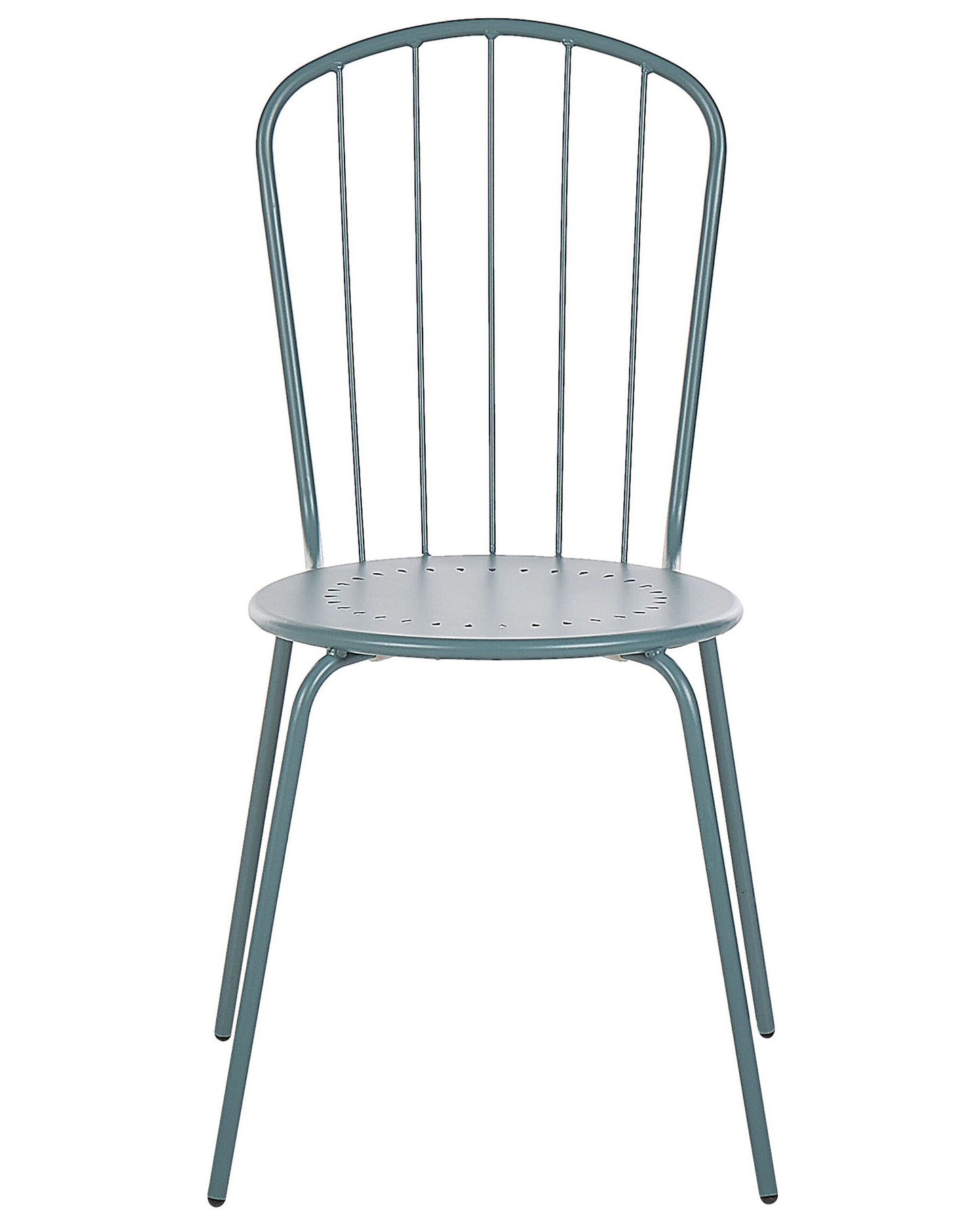 Set of 4 Garden Chairs CALVI Metal Light Blue