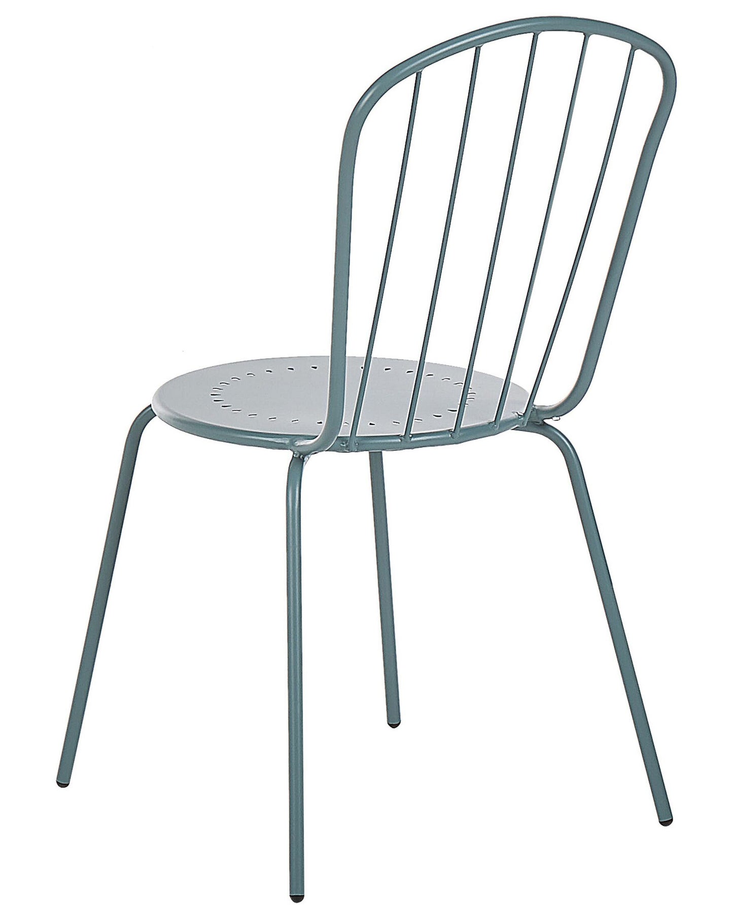 Set of 4 Garden Chairs CALVI Metal Light Blue