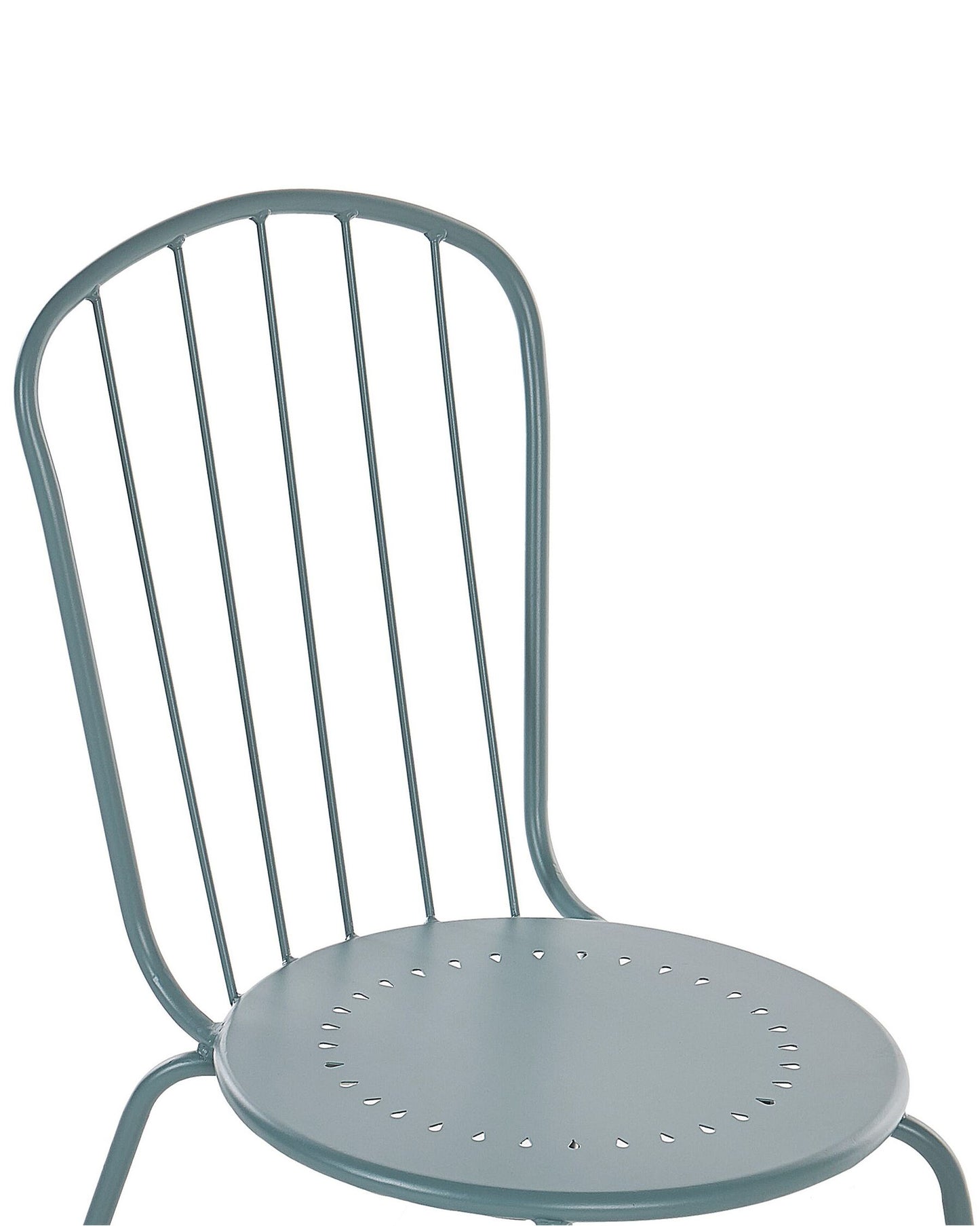 Set of 4 Garden Chairs CALVI Metal Light Blue