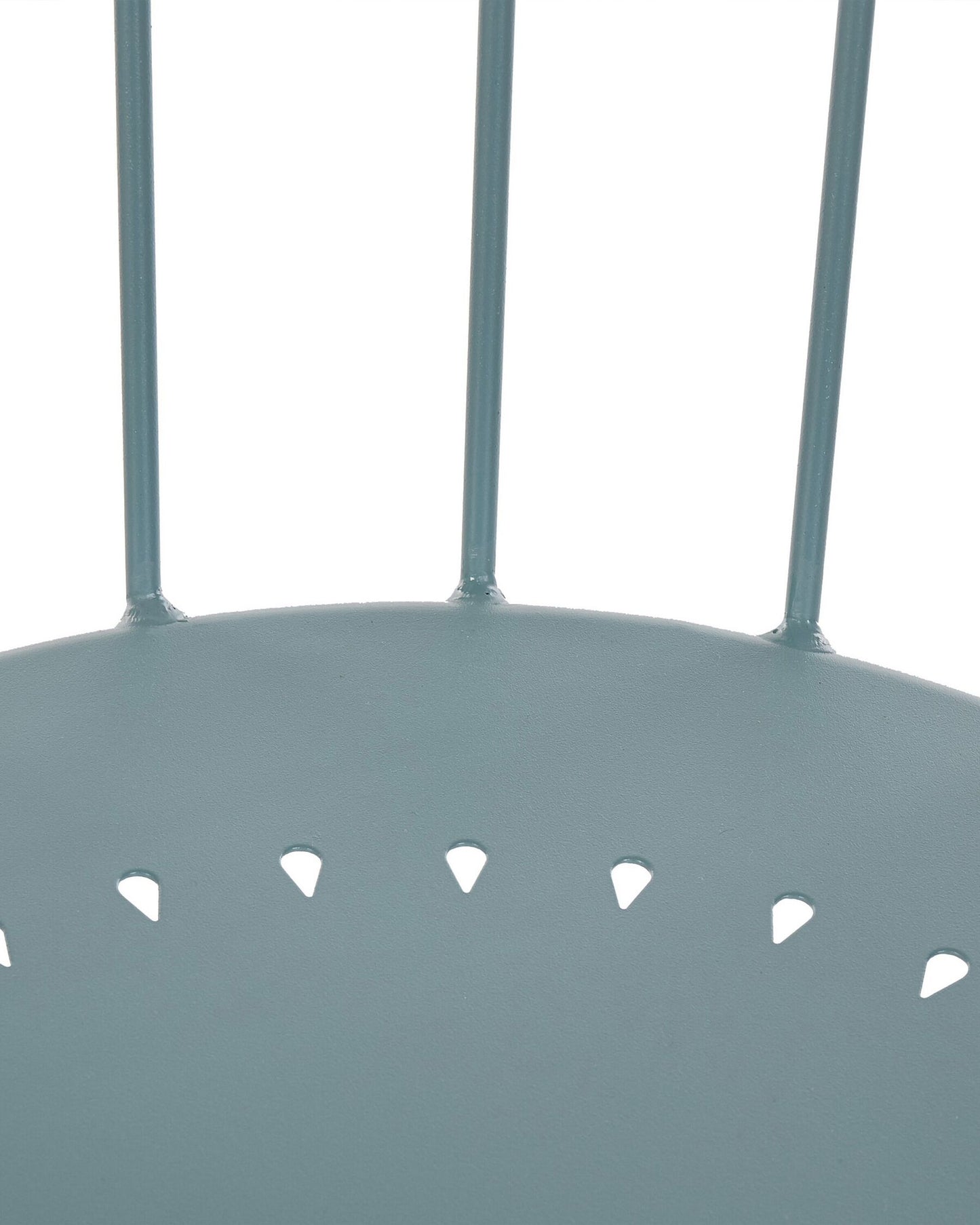 Set of 4 Garden Chairs CALVI Metal Light Blue