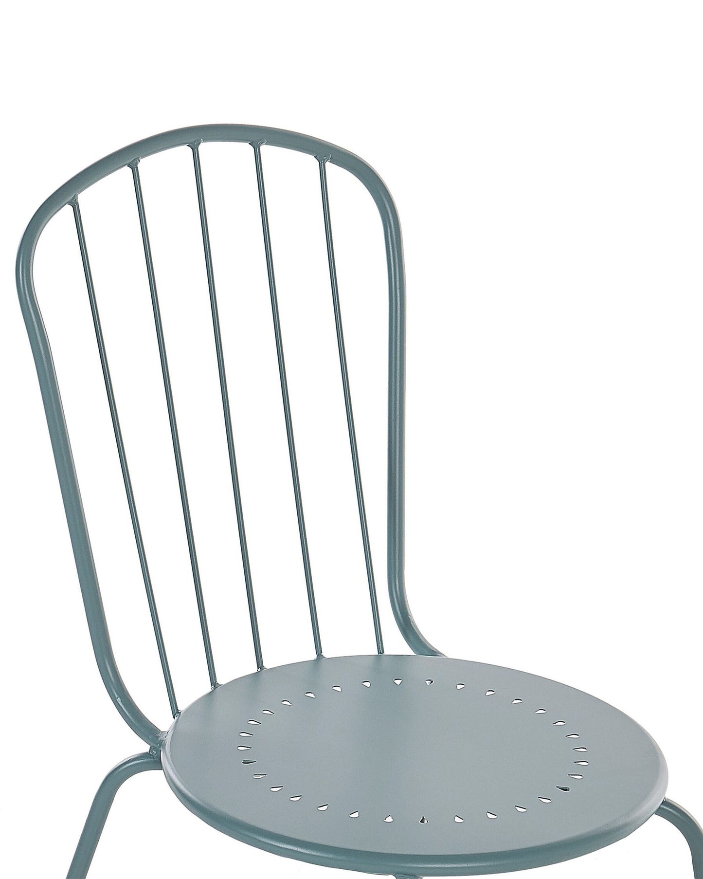 Set of 8 Chairs CALVI Metal Light Blue
