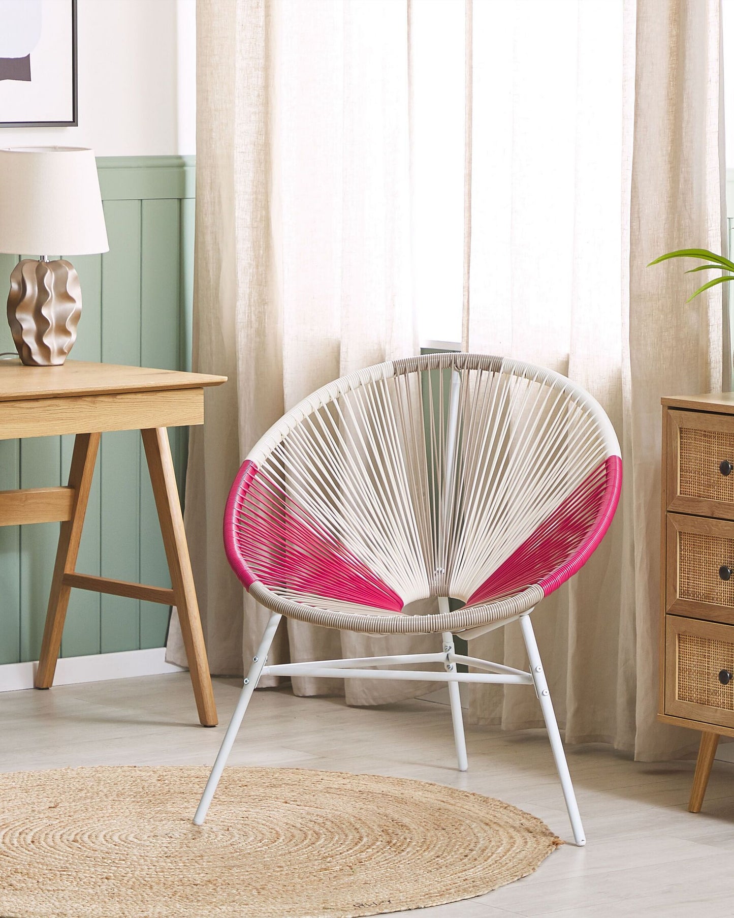 Garden Chair ACAPULCO PE Rattan Fuchsia Pink