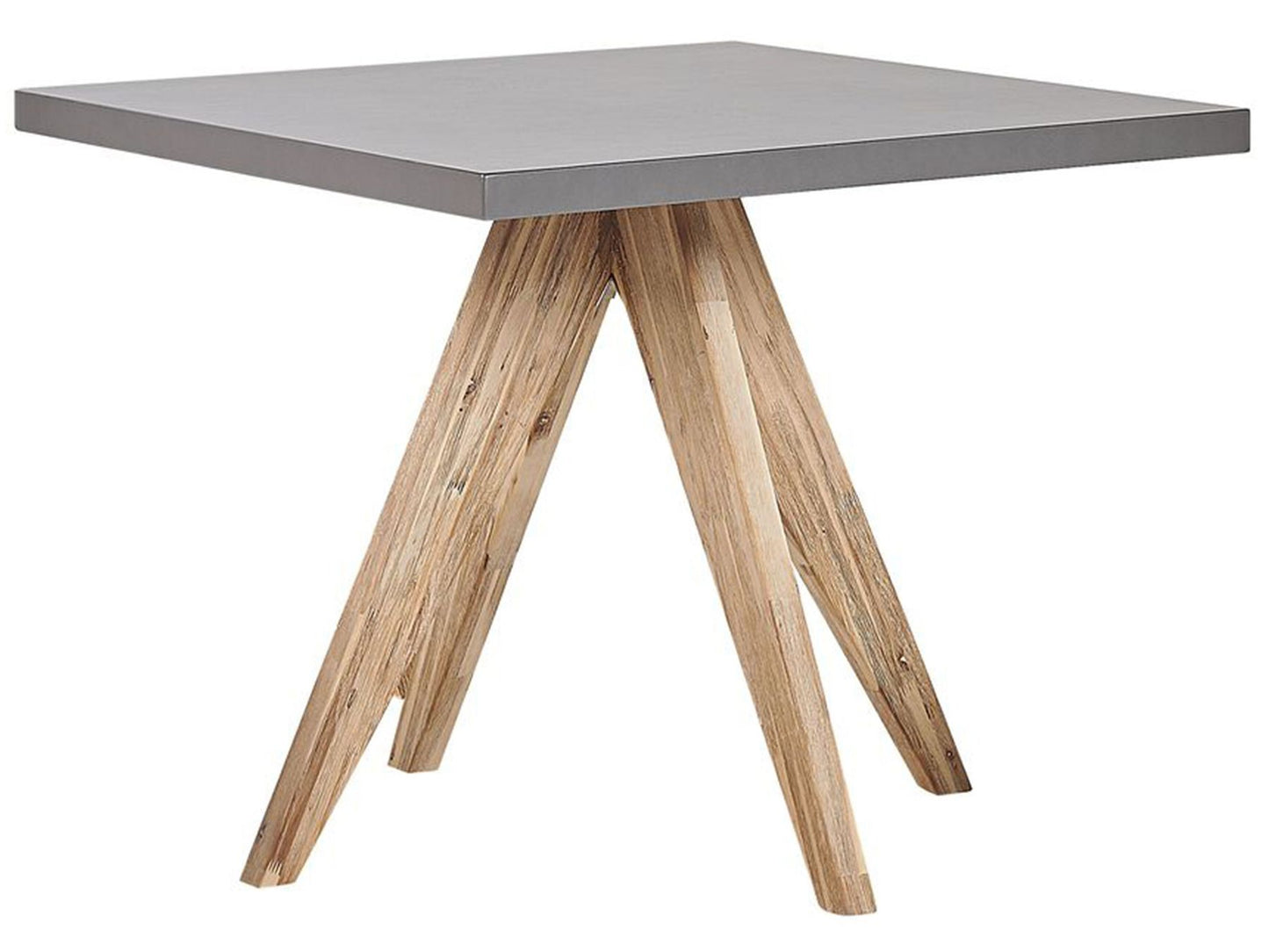 Garden Dining Set 4 Seater OLBIA with Cushions Concrete Beige