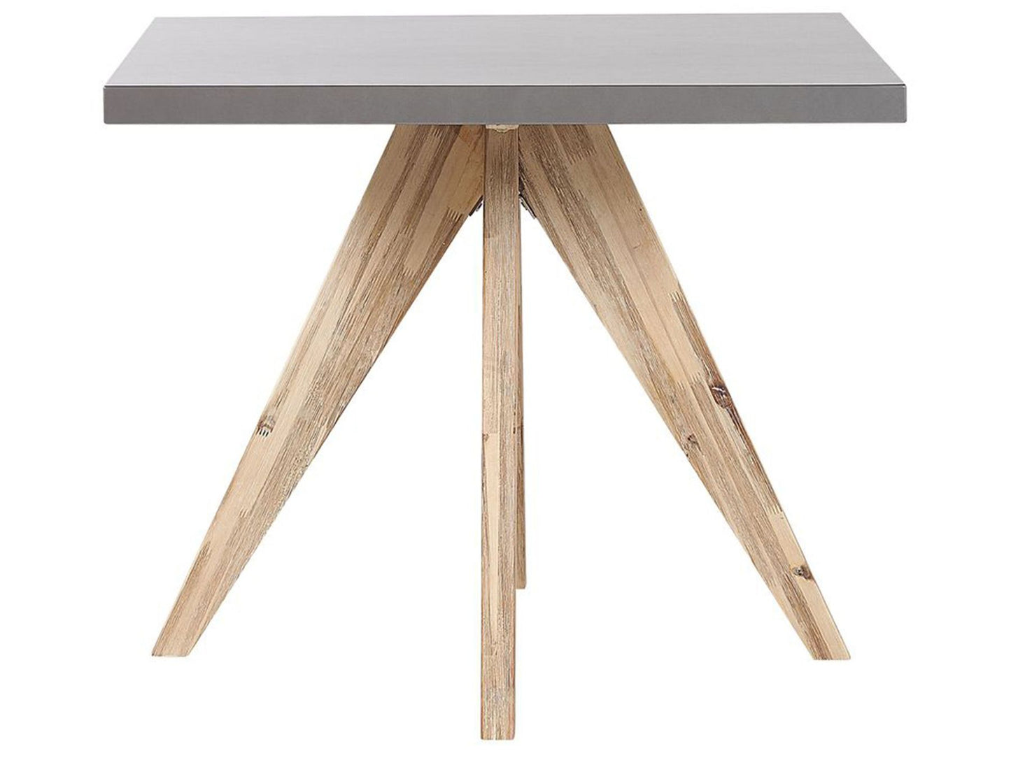 Garden Dining Set 4 Seater OLBIA with Cushions Concrete Beige