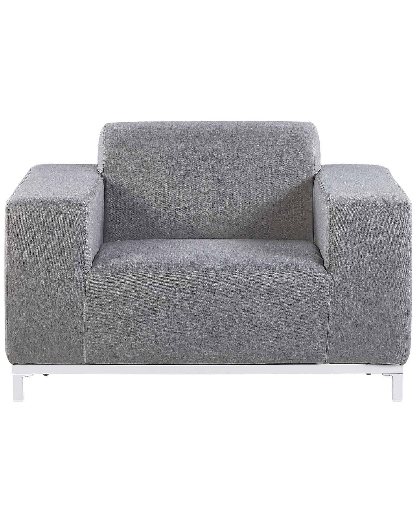 Set of 2 Garden Armchairs ROVIGO Fabric Grey