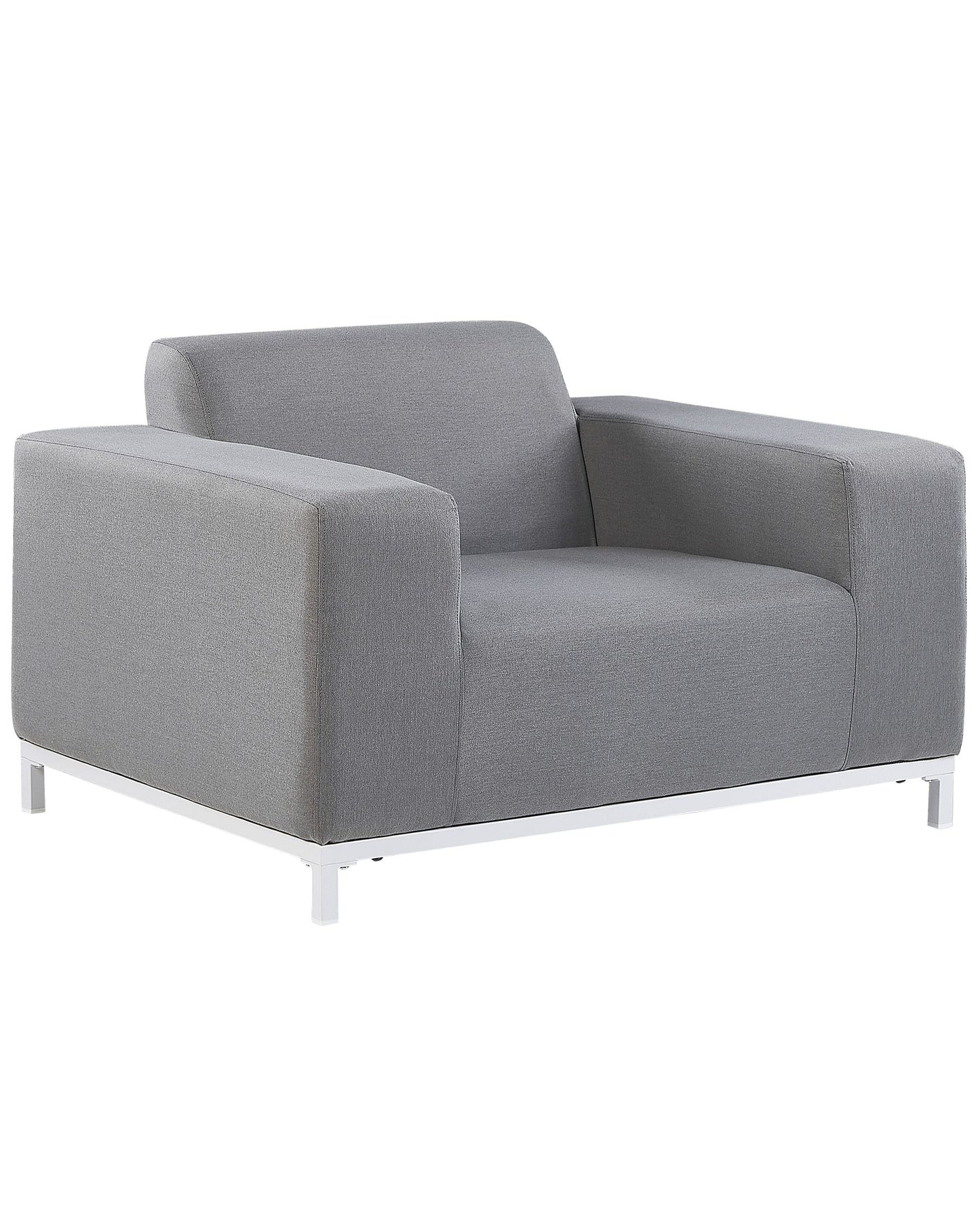 Set of 2 Garden Armchairs ROVIGO Fabric Grey