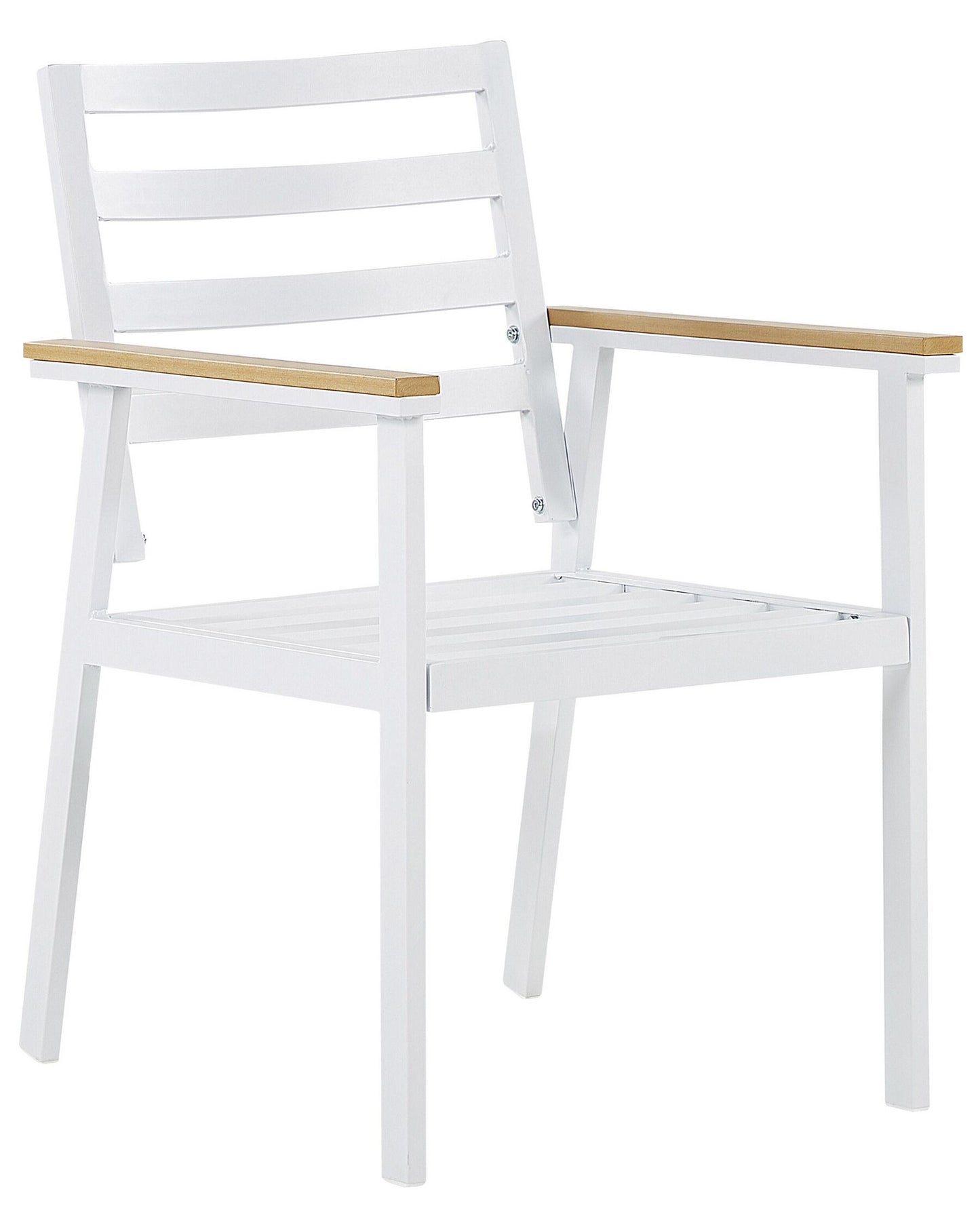 Set of 4 Garden Chairs with Cushions CAVOLI Metal Beige