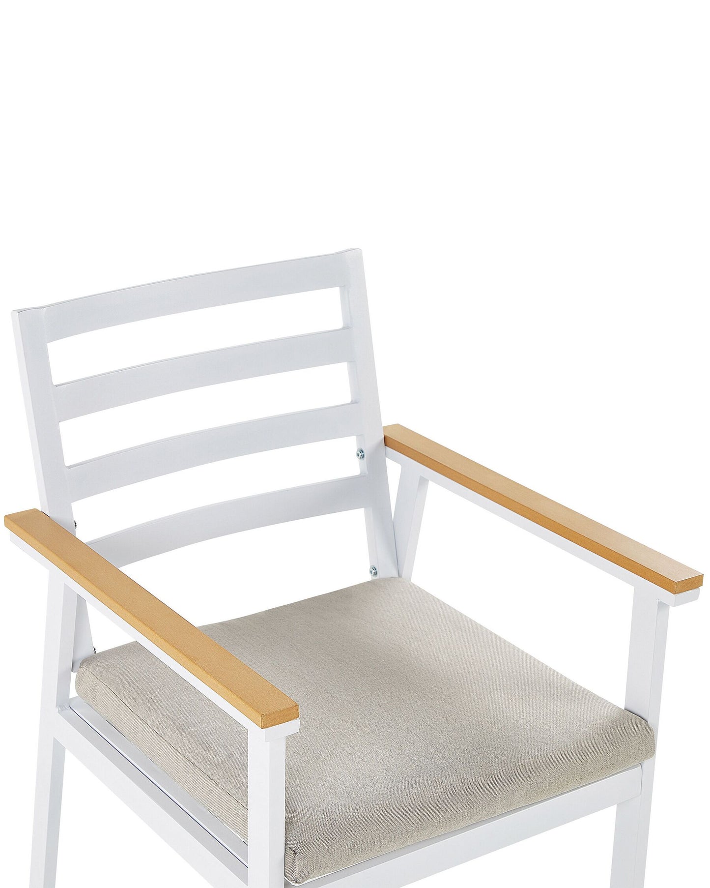 Set of 4 Garden Chairs with Cushions CAVOLI Metal Beige