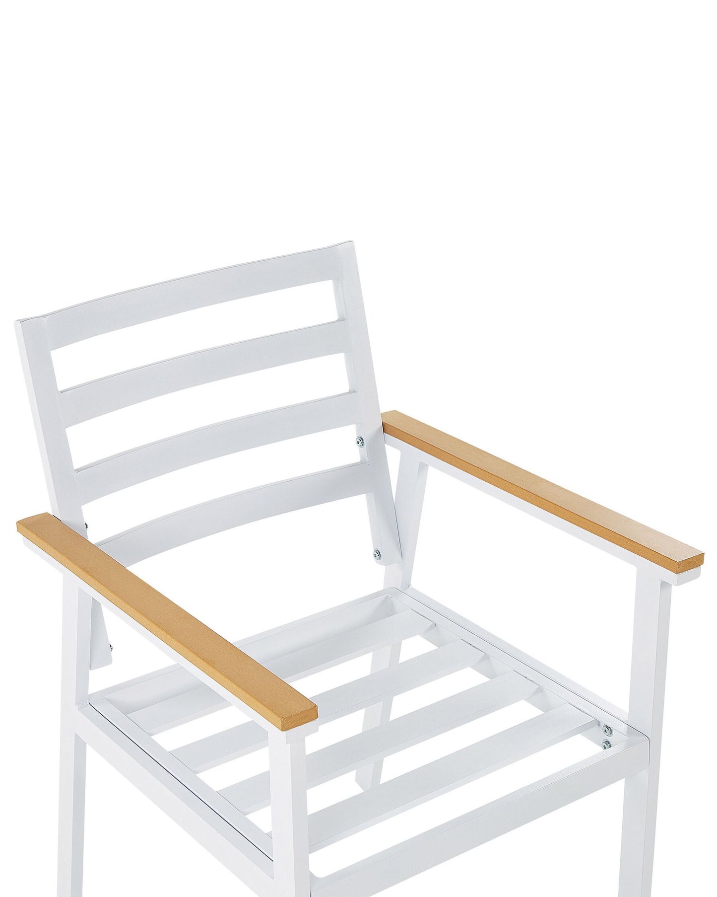 Set of 4 Garden Chairs with Cushions CAVOLI Metal Beige