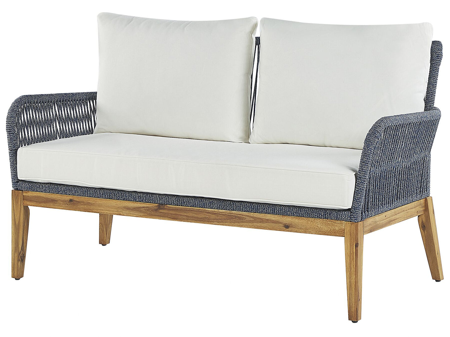 Garden Lounge Set with Table 4 Seater MERANO Acacia Wood Off-White